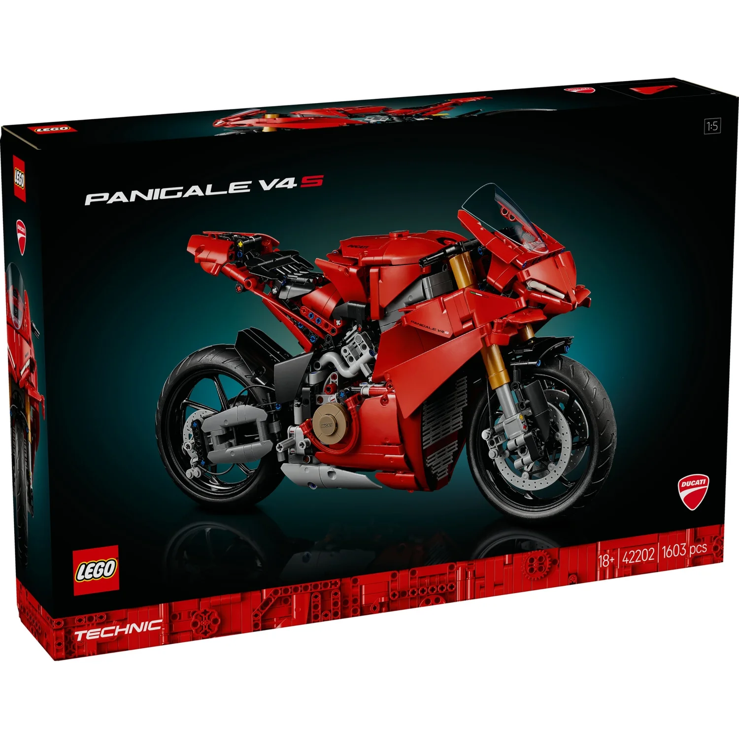 LEGO Technic Ducati Panigale V4 S Motorcycle Model Set 42202