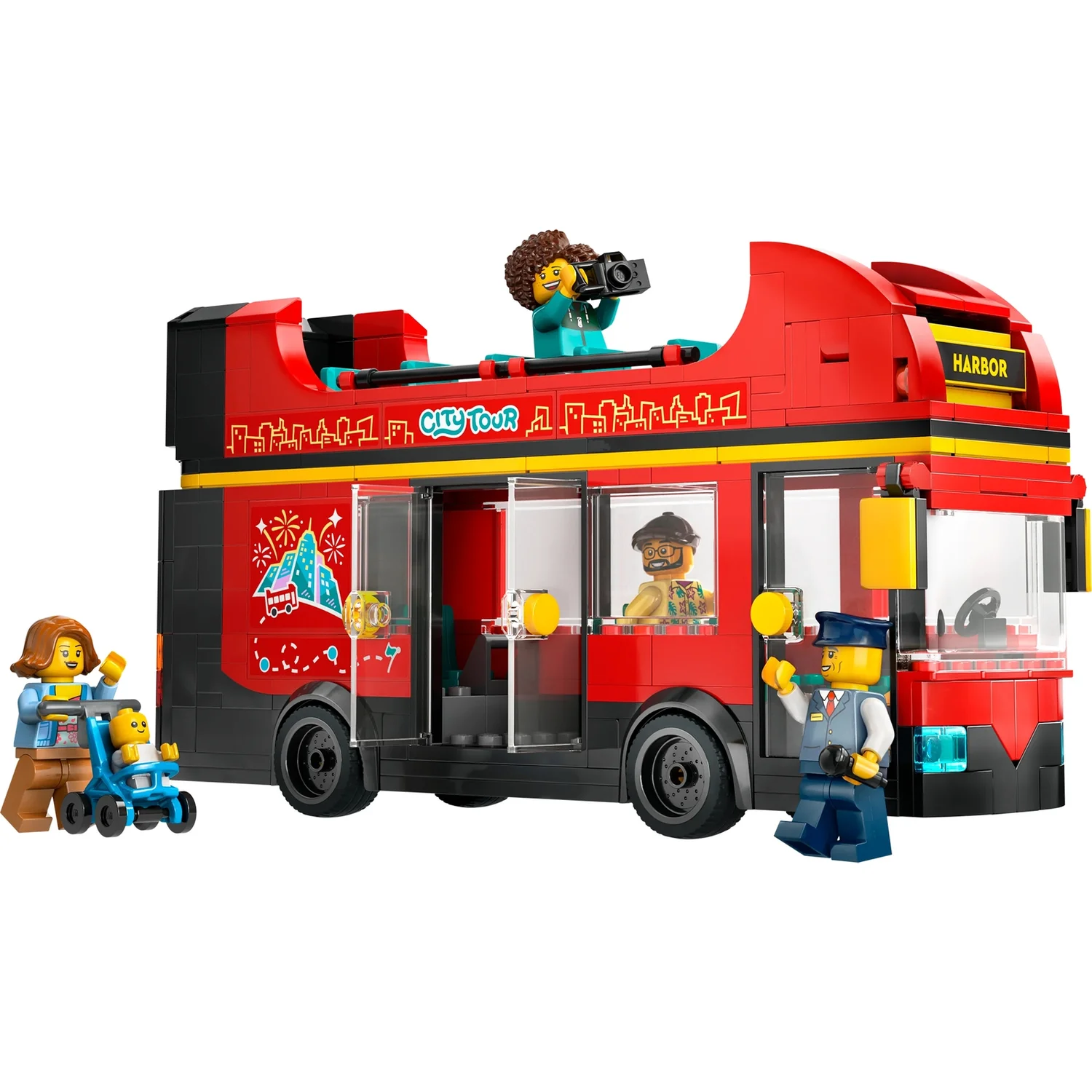 LEGO City Red Double-Decker Sightseeing Bus Toy Set 60407
