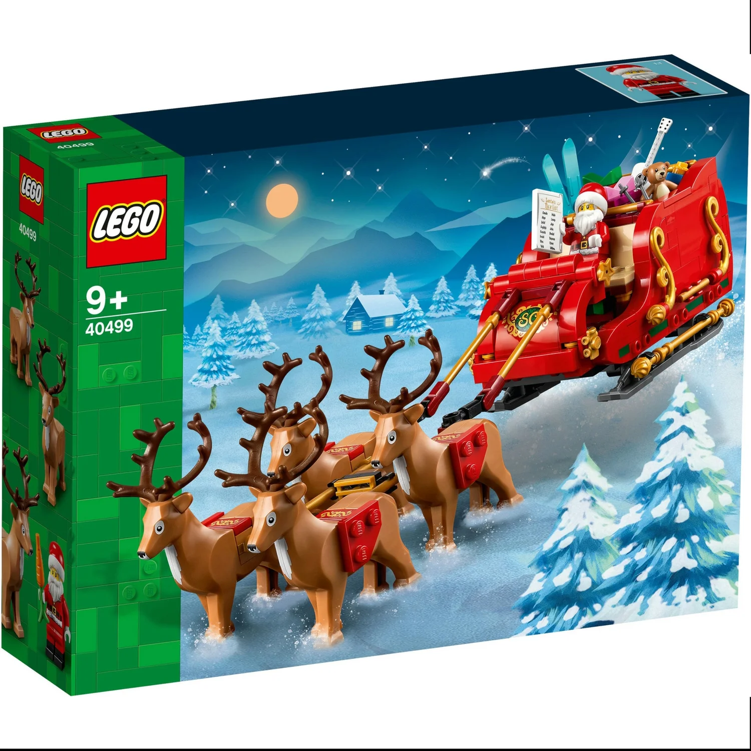 LEGO Iconic Santa’s Sleigh Christmas Building Toy 40499