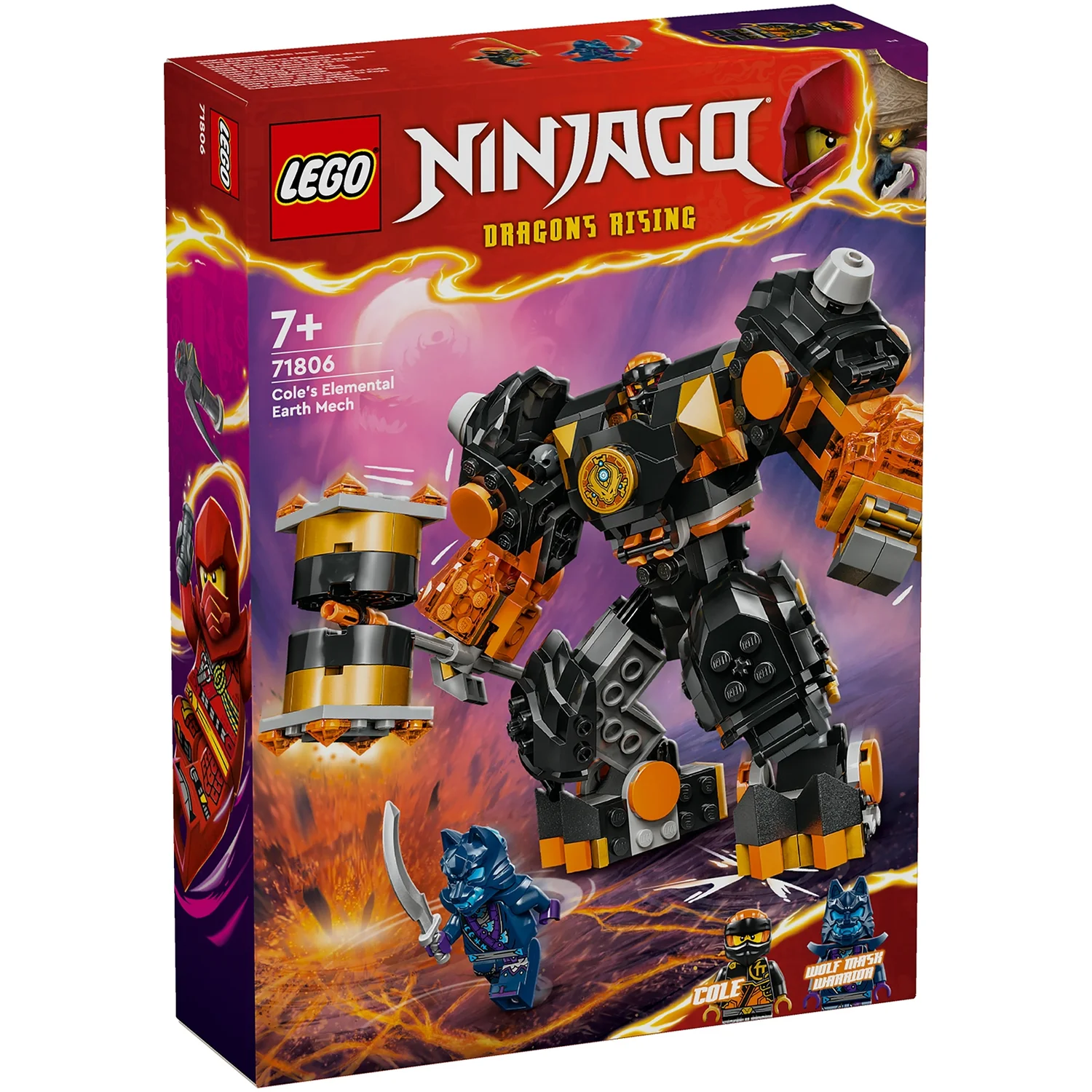 LEGO NINJAGO Cole’s Elemental Earth Mech Action Figure 71806