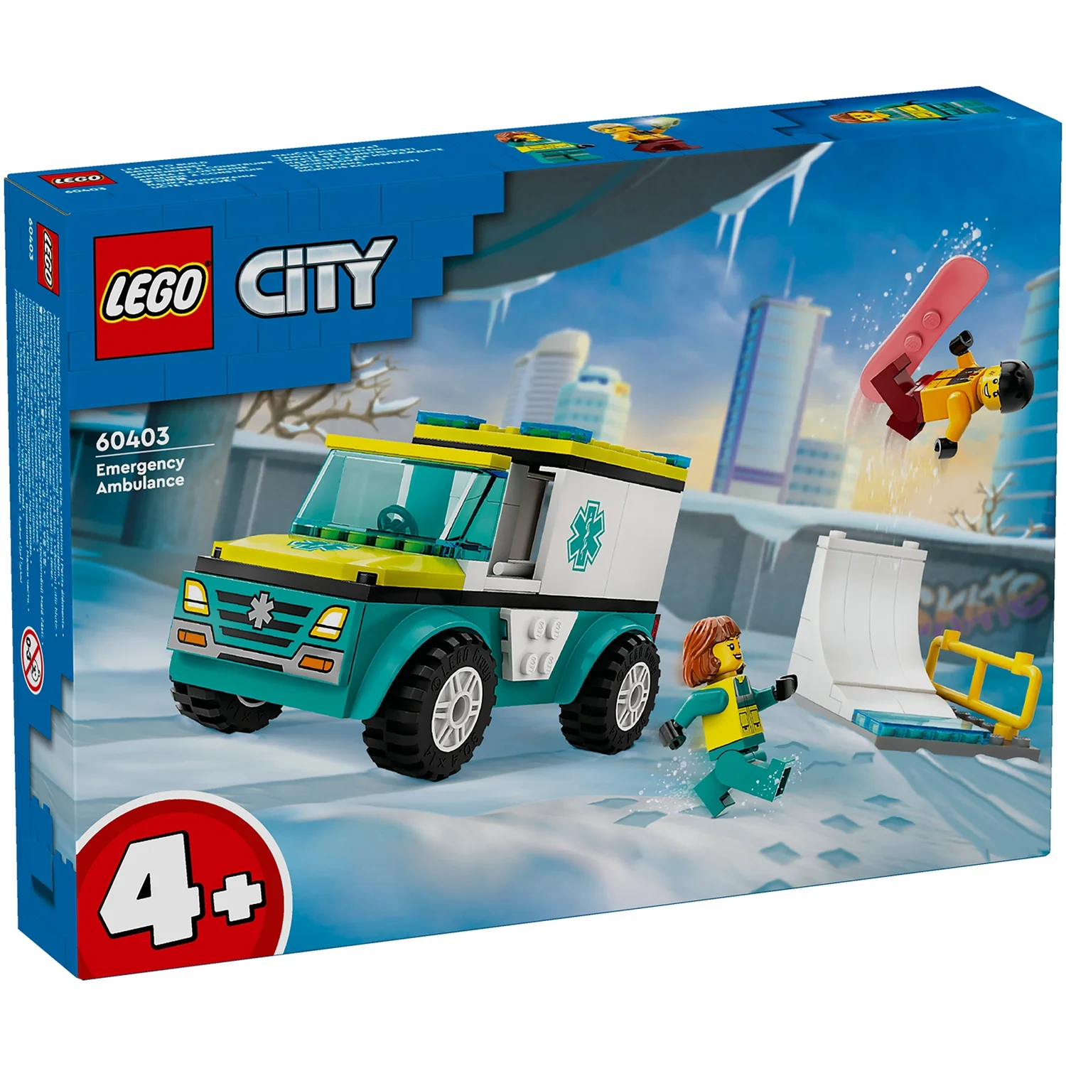 LEGO City Emergency Ambulance and Snowboarder Toys 60403