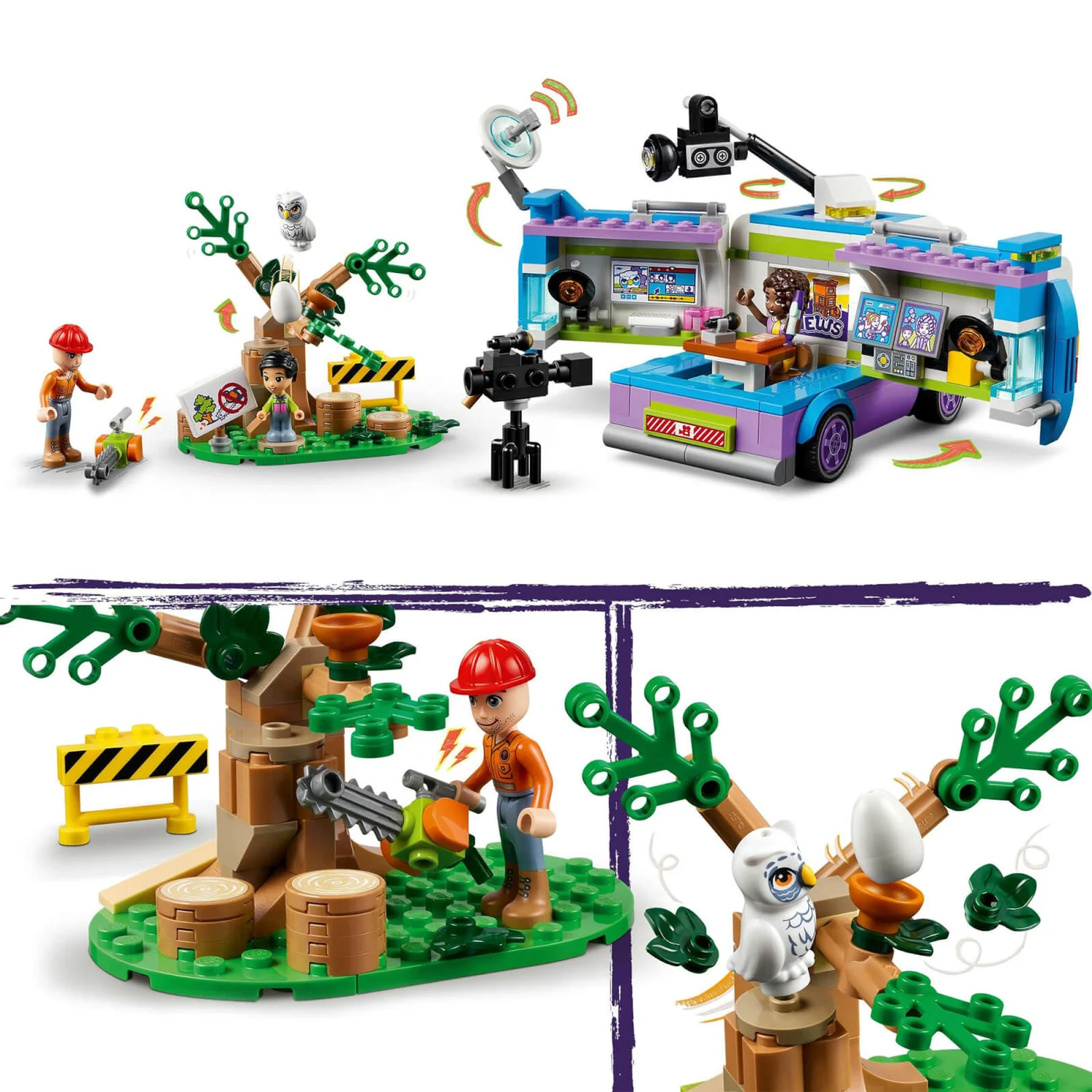 LEGO Friends: Newsroom Van Animal Rescue Toy Playset (41749)