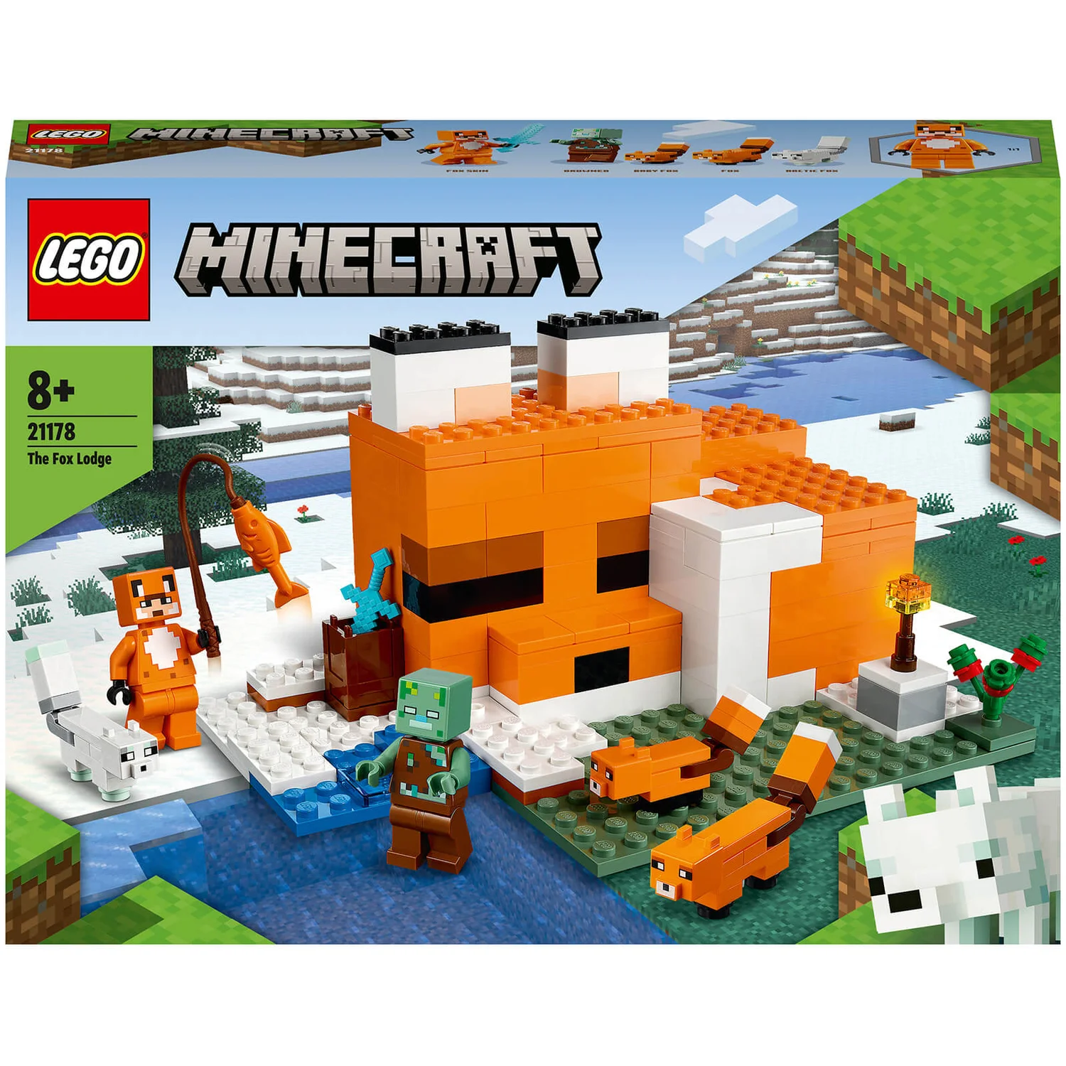 LEGO Minecraft: The Fox Lodge House Animals Toy (21178)