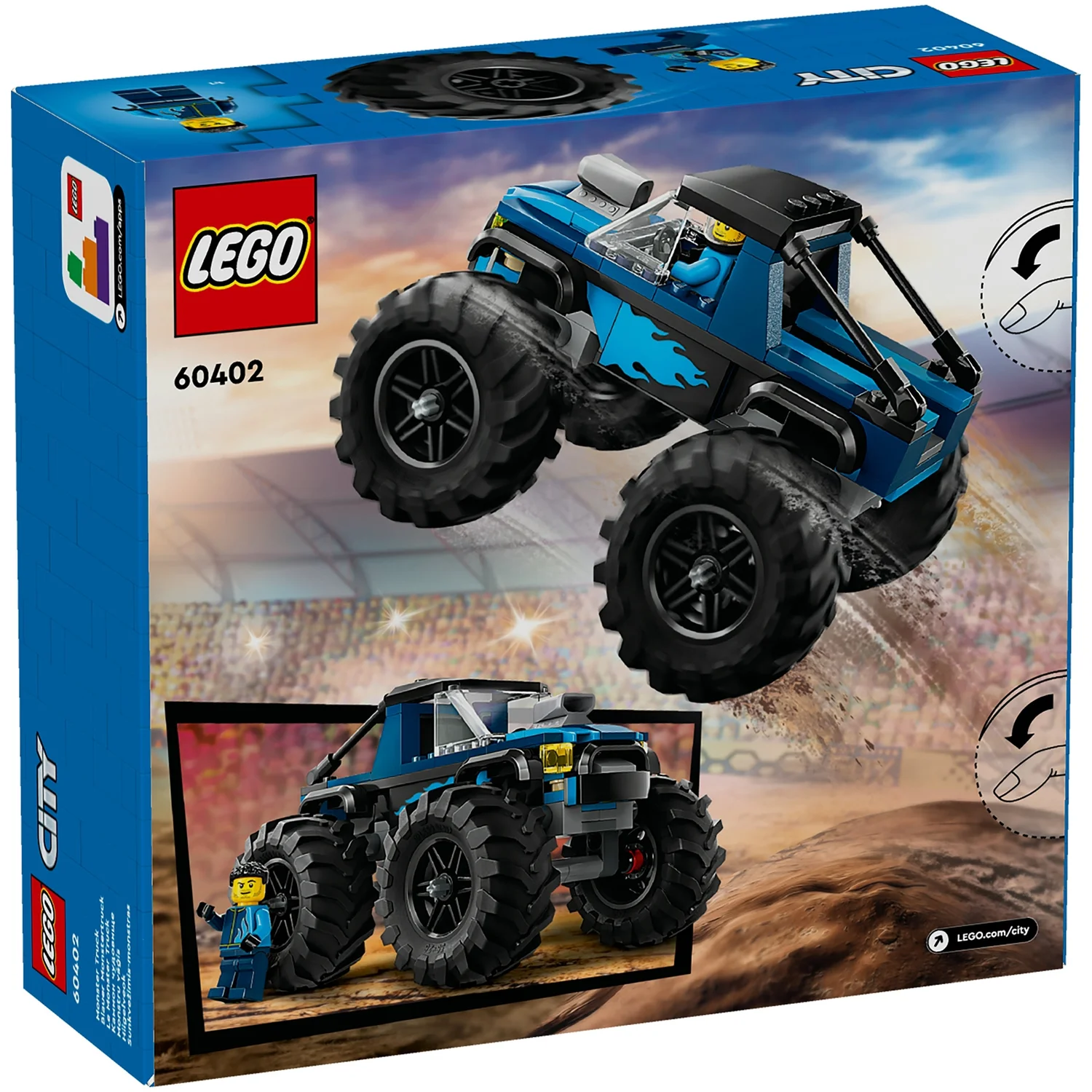 LEGO City Blue Monster Truck Toy Vehicle Playset 60402