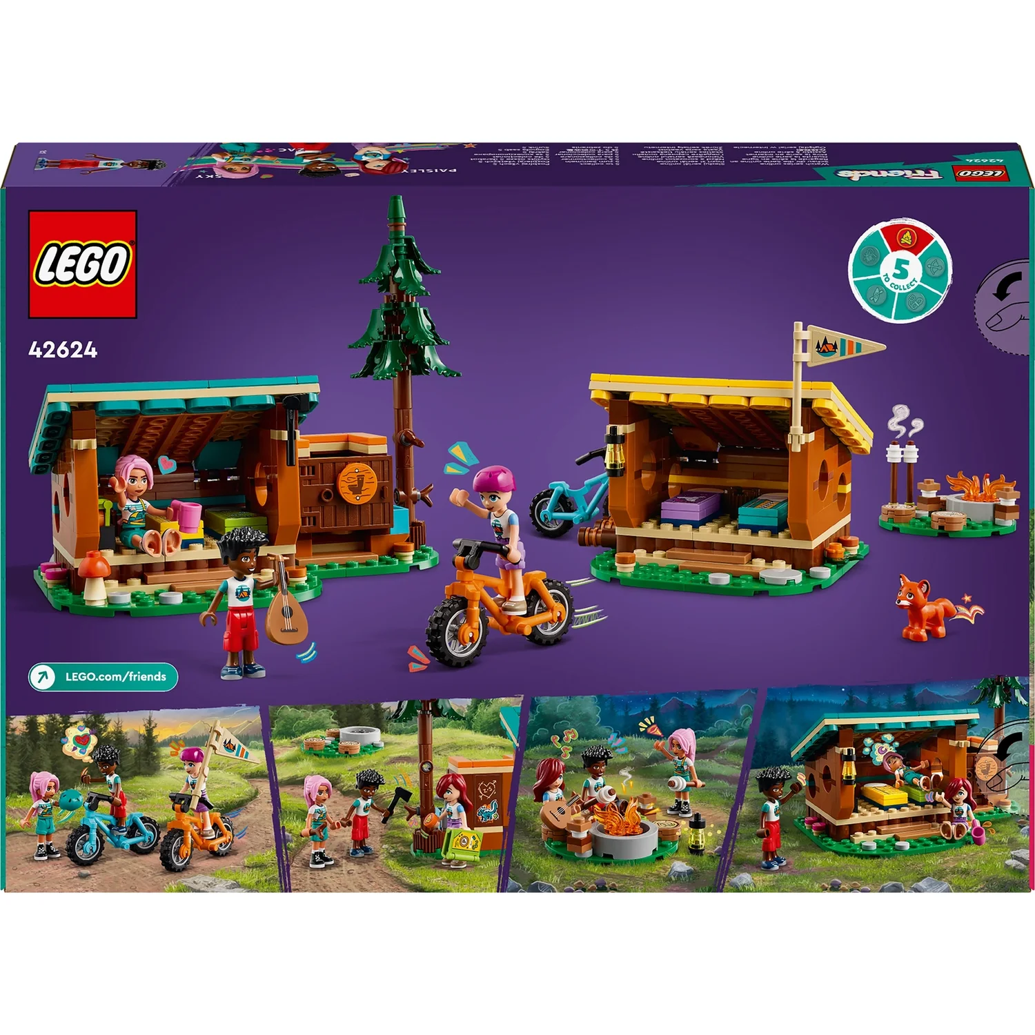 LEGO Friends Adventure Camp Cosy Cabins Building Toy 42624