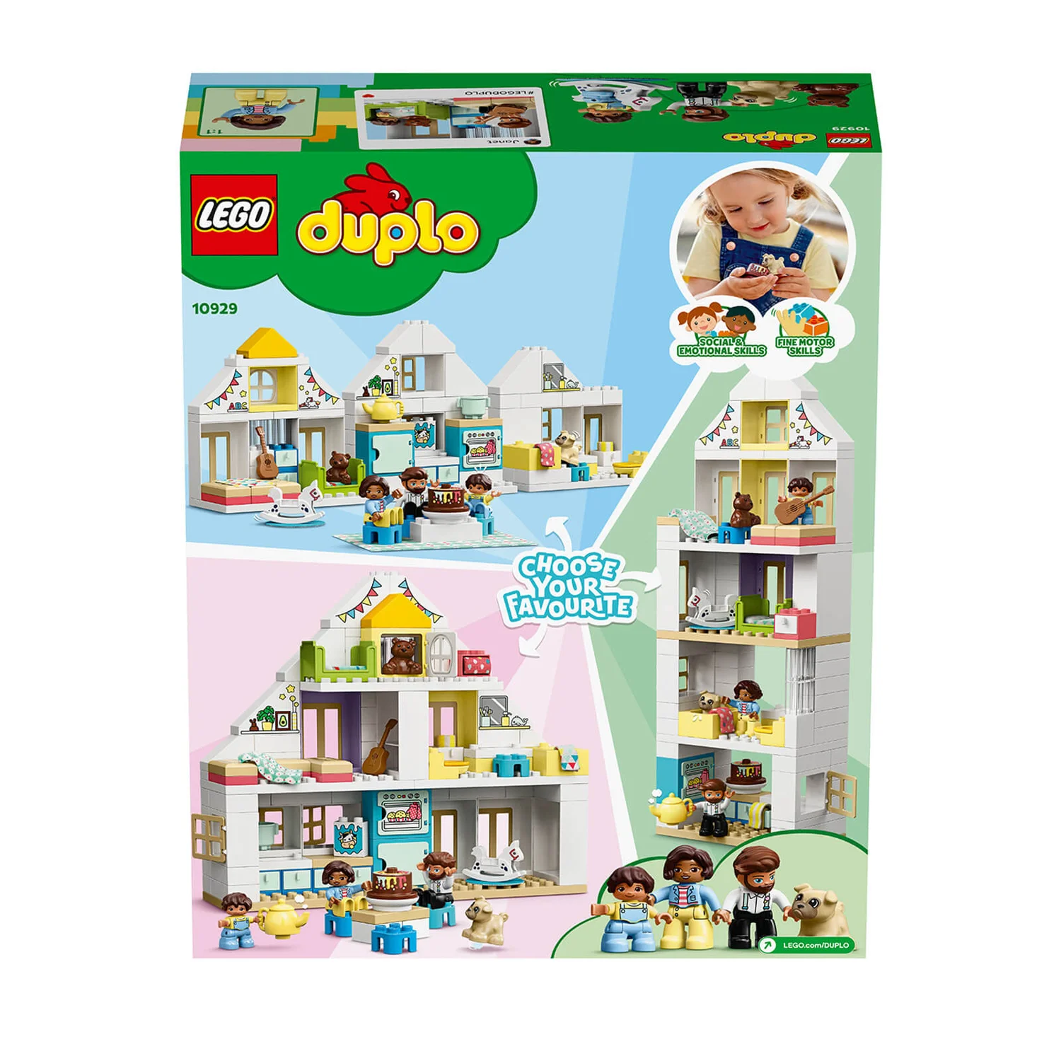 LEGO DUPLO Town: Modular Playhouse 3in1 Building Set (10929)
