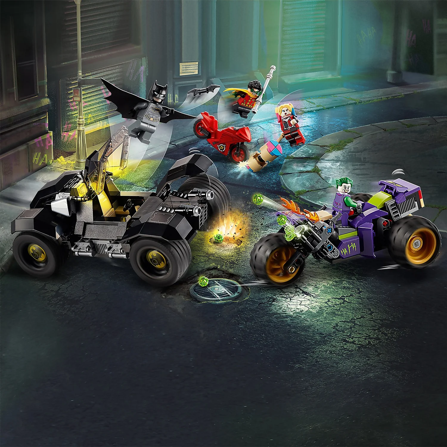 LEGO DC Batman Joker's Trike Chase Batmobile Toy (76159)