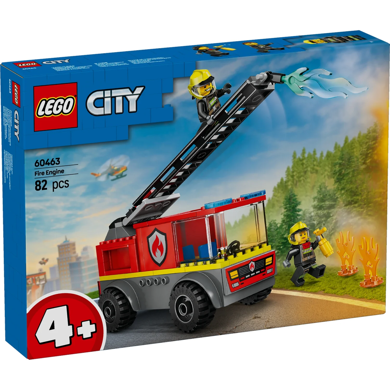 LEGO City Fire Engine with Ladder, Firefighter Toy 60463