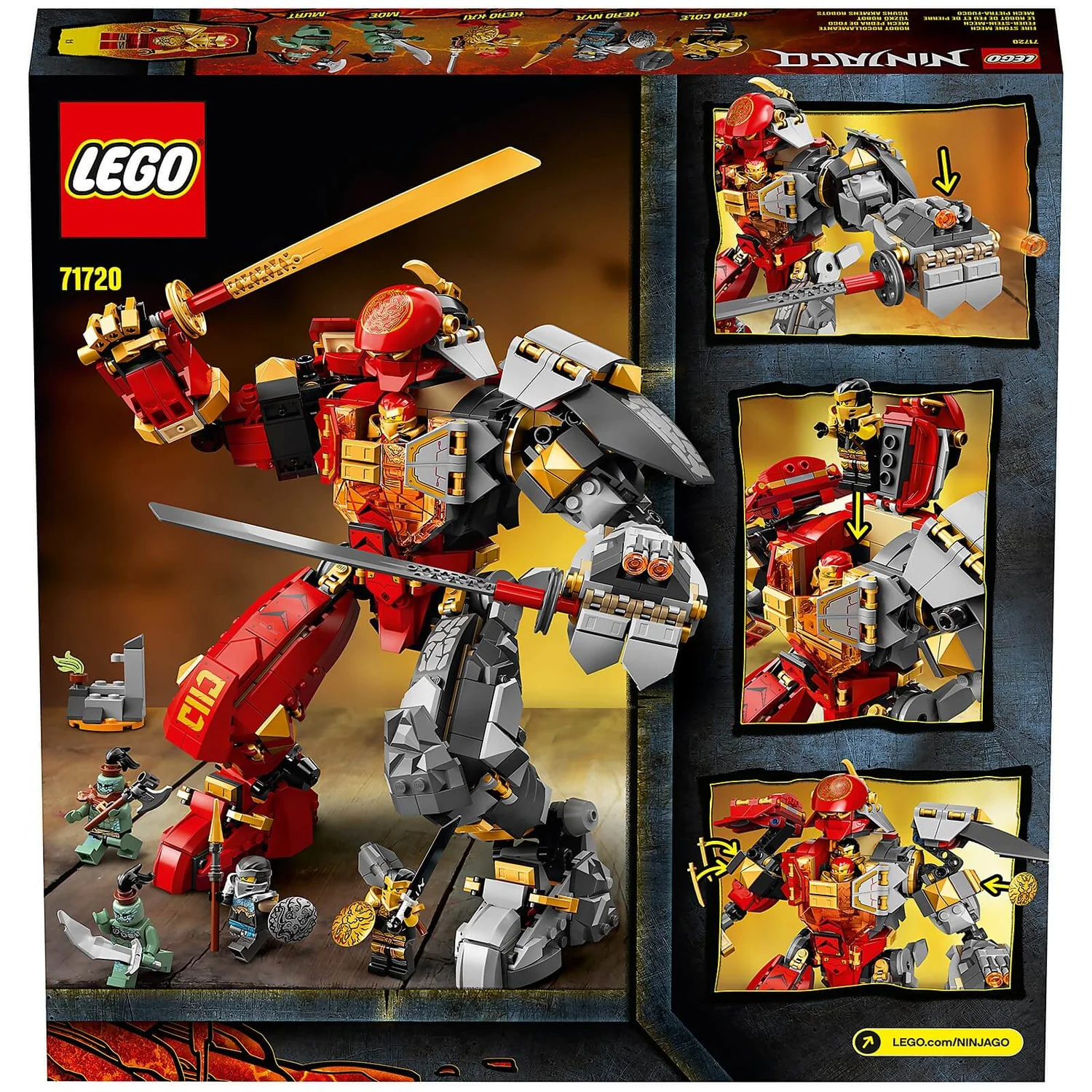 LEGO NINJAGO: Fire Stone Mech Ninja Action Figure Toy (71720)