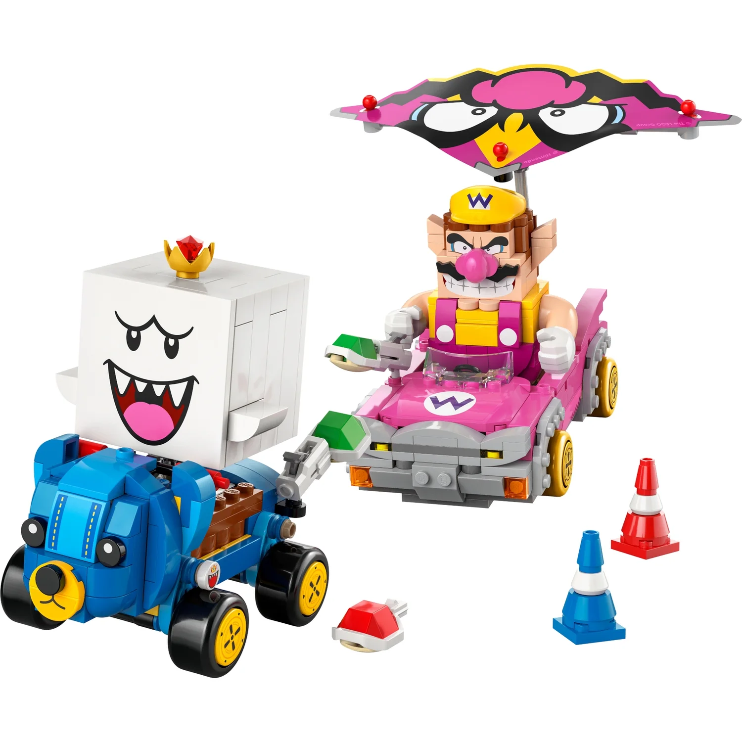 LEGO® Super Mario™: Mario Kart™ – Wario & King Boo Figures and 2 Karts 72038