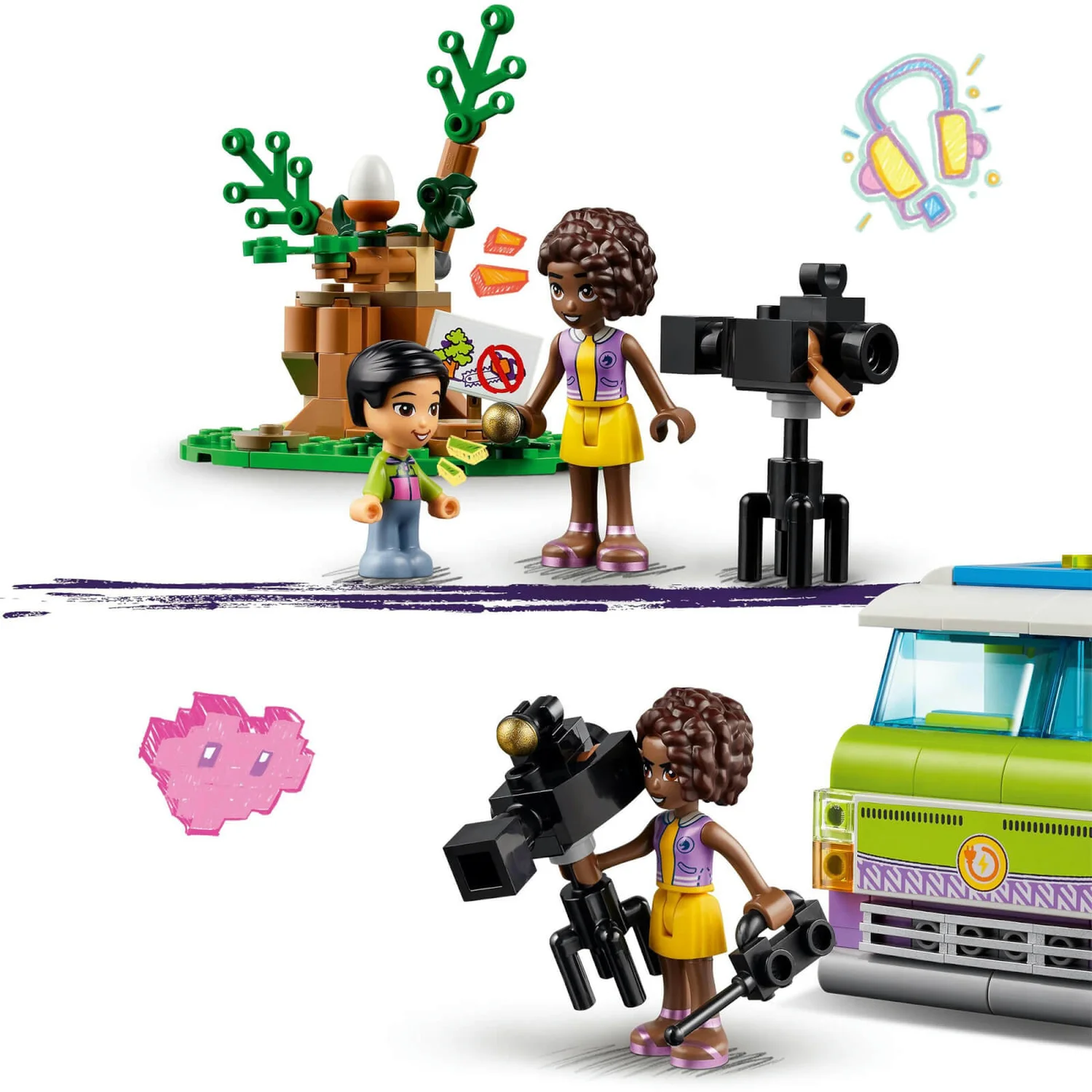 LEGO Friends: Newsroom Van Animal Rescue Toy Playset (41749)