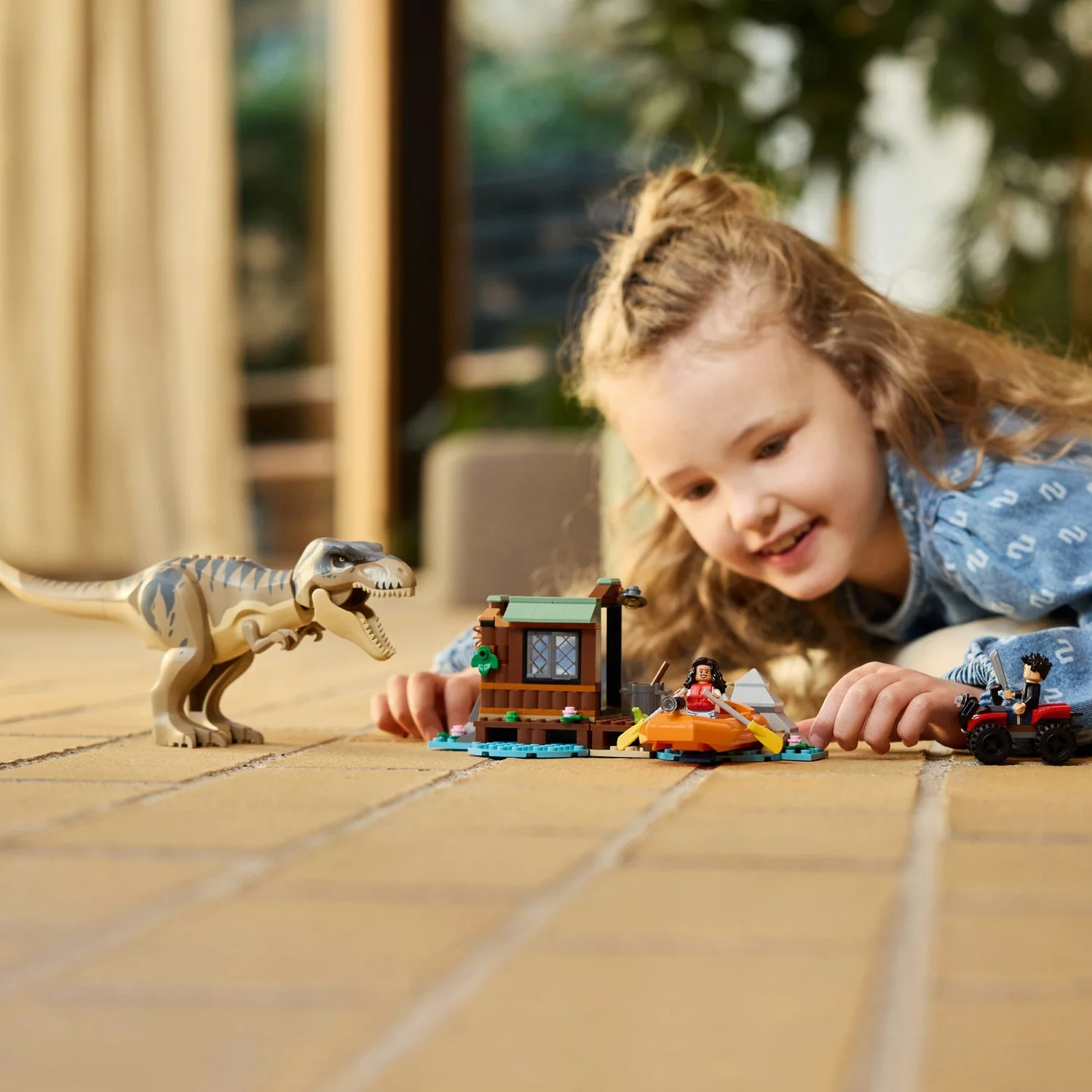 LEGO® Jurassic World T. rex River Escape Dinosaur Figure Building Set 76975