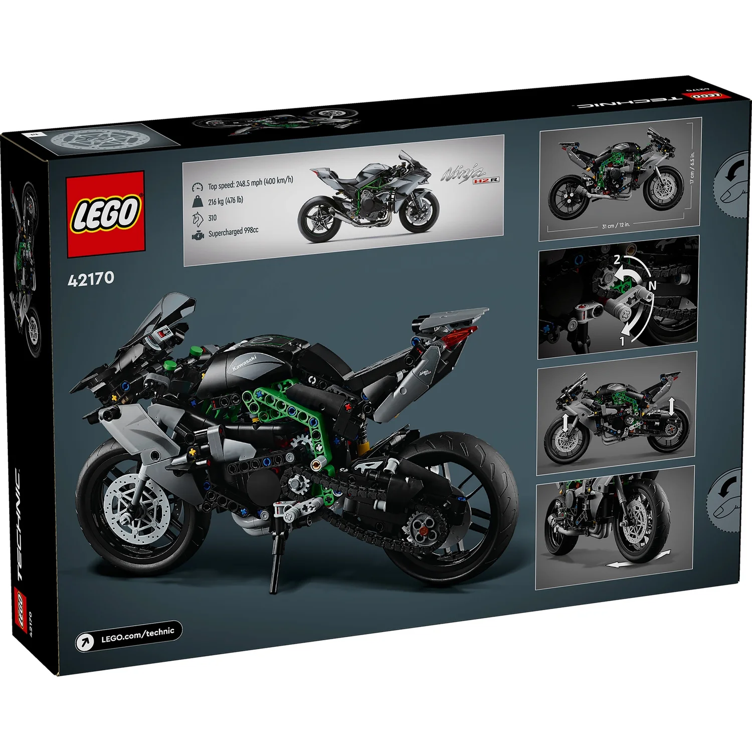 LEGO Technic Kawasaki Ninja H2R Motorcycle Toy Gift Model 42170