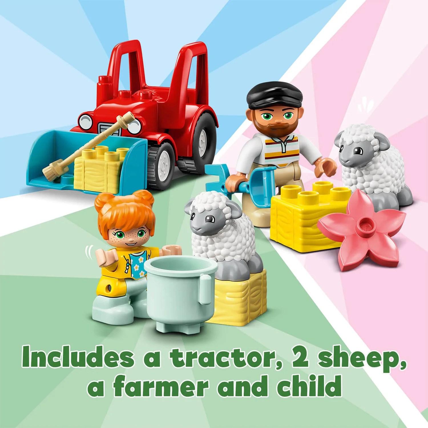 LEGO DUPLO Town: Farm Tractor & Animal Care Toddler Toy (10950)