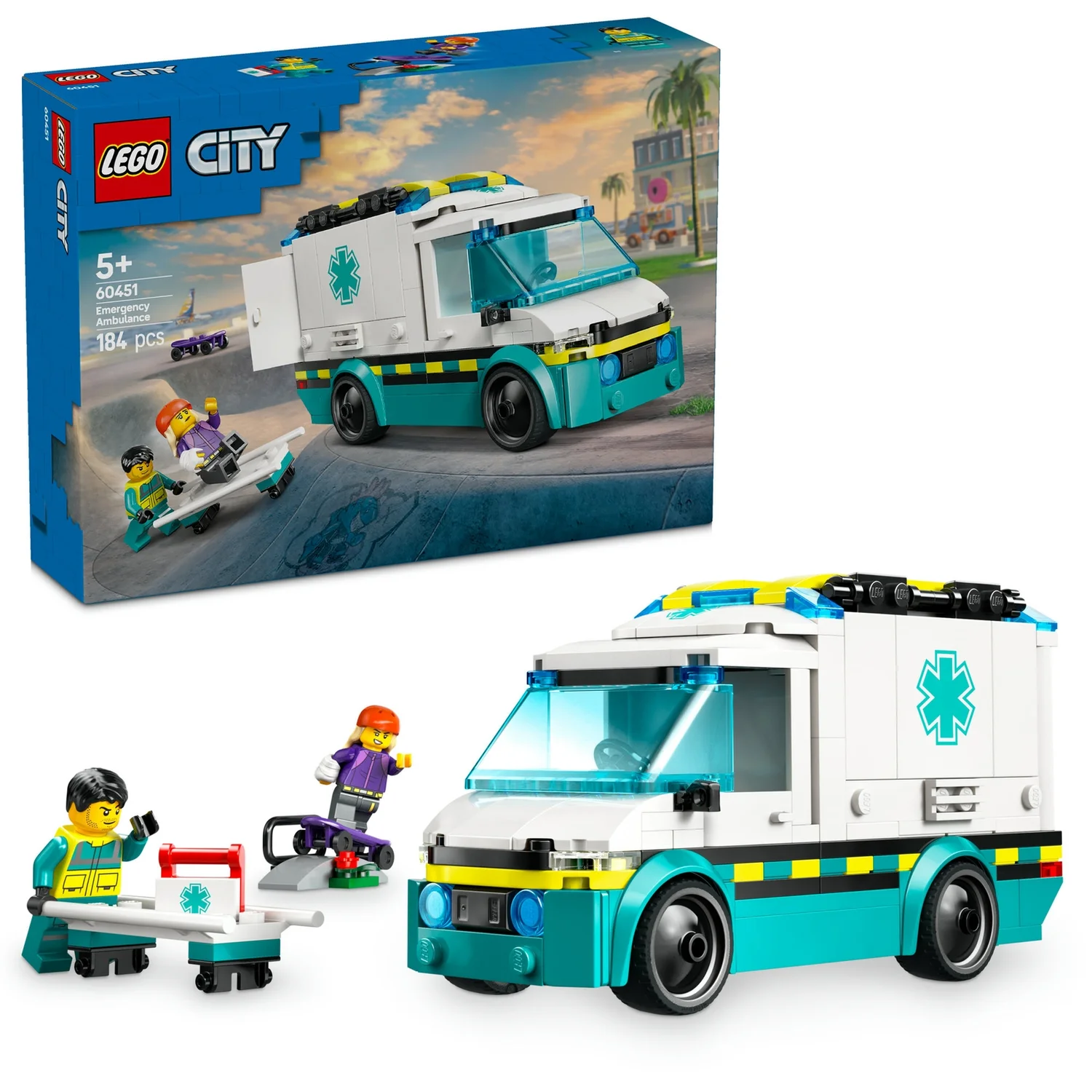 LEGO City Emergency Ambulance Toy Set with Minifigures 60451