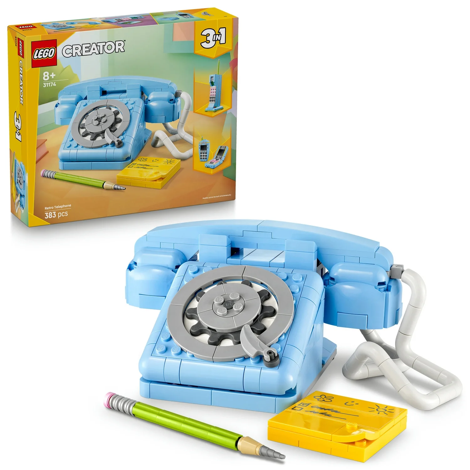 LEGO Creator 3in1 Retro Telephone Building Toy Set 31174