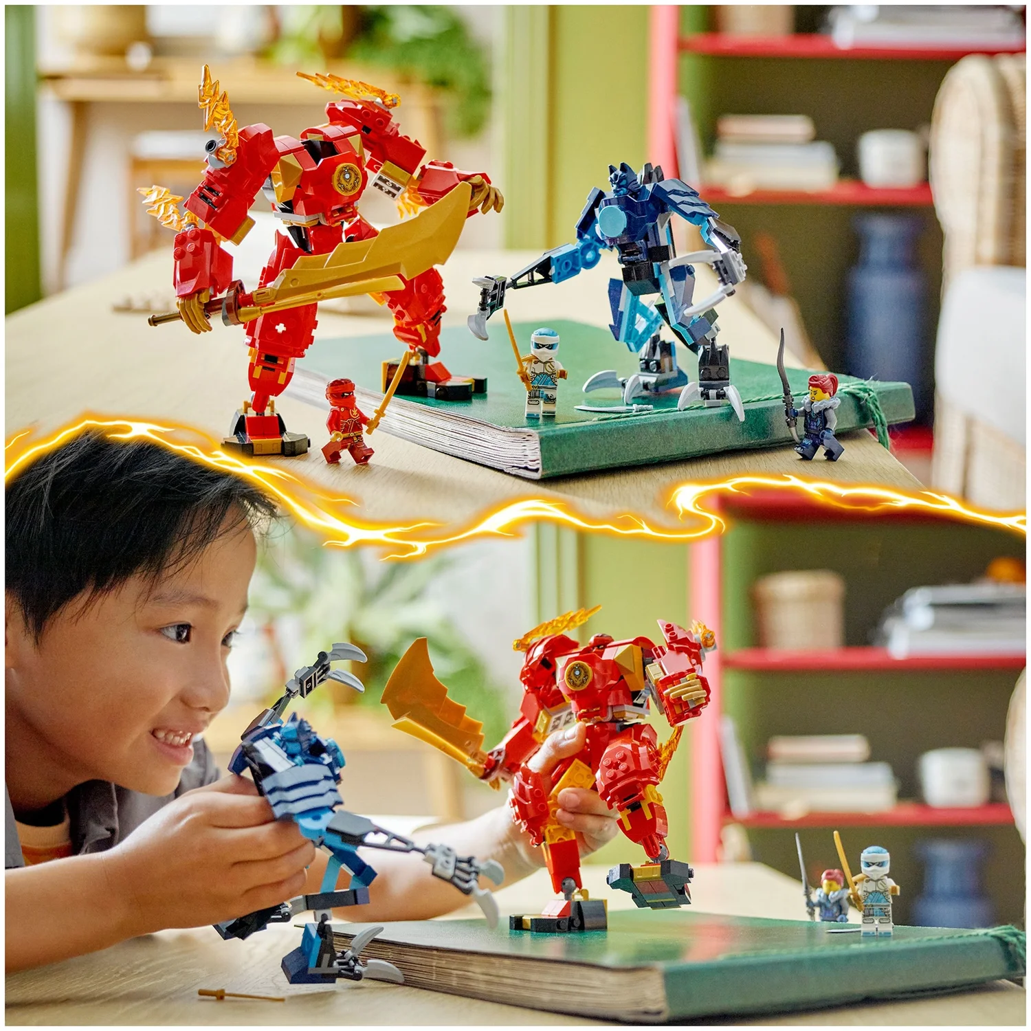 LEGO NINJAGO Kai’s Elemental Fire Mech Ninja Toy Set 71808