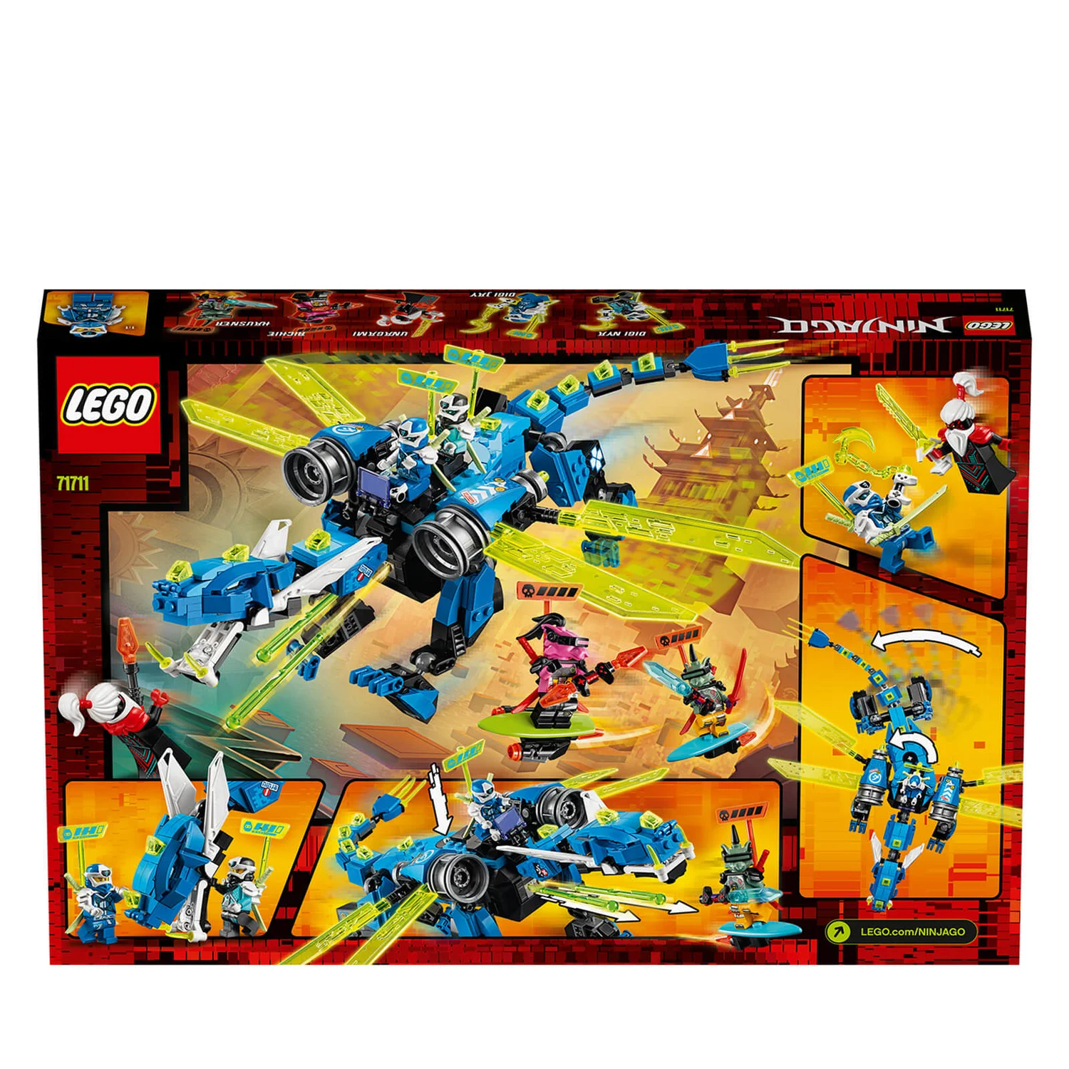 LEGO NINJAGO: Jay's Cyber Dragon Mech Toy Action Figure (71711)