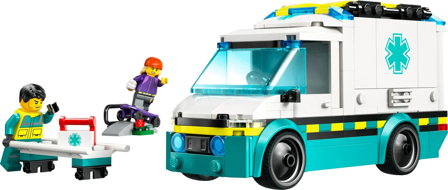 LEGO City Emergency Ambulance Toy Set with Minifigures 60451
