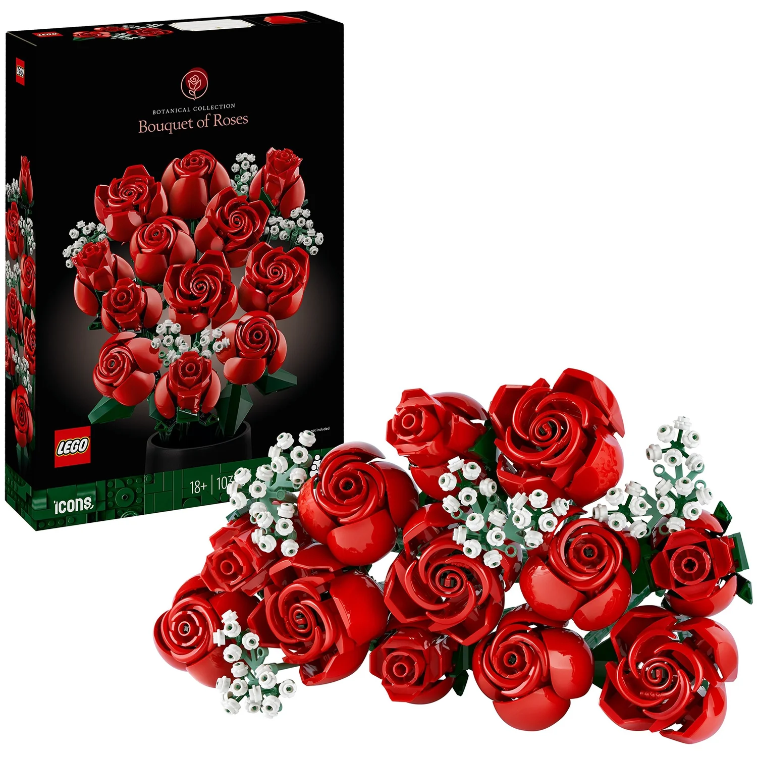 LEGO Botanicals Bouquet of Roses Flower Set for Adults 10328