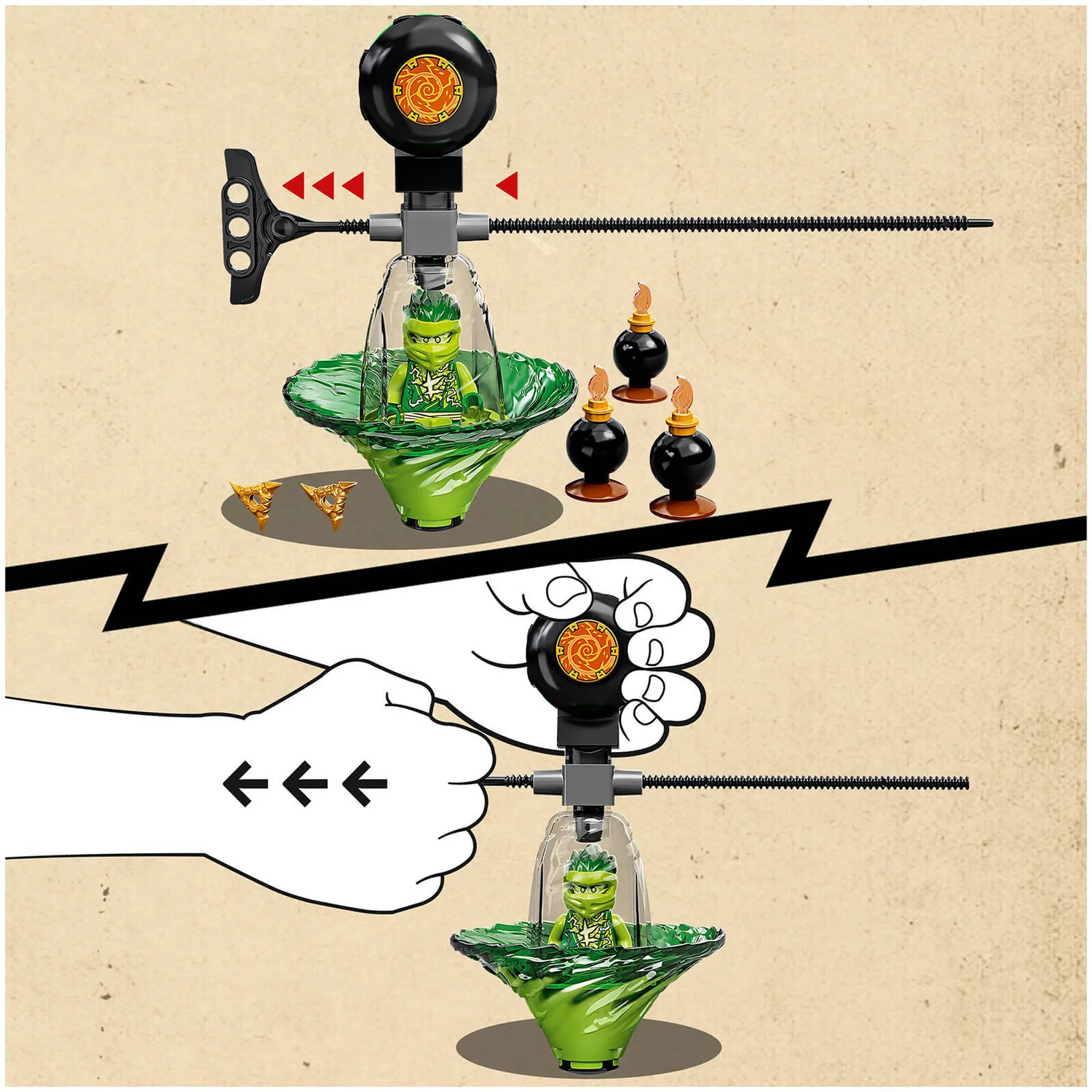 LEGO NINJAGO: Lloyd’s Spinjitzu Ninja Training Spin Toy (70689)