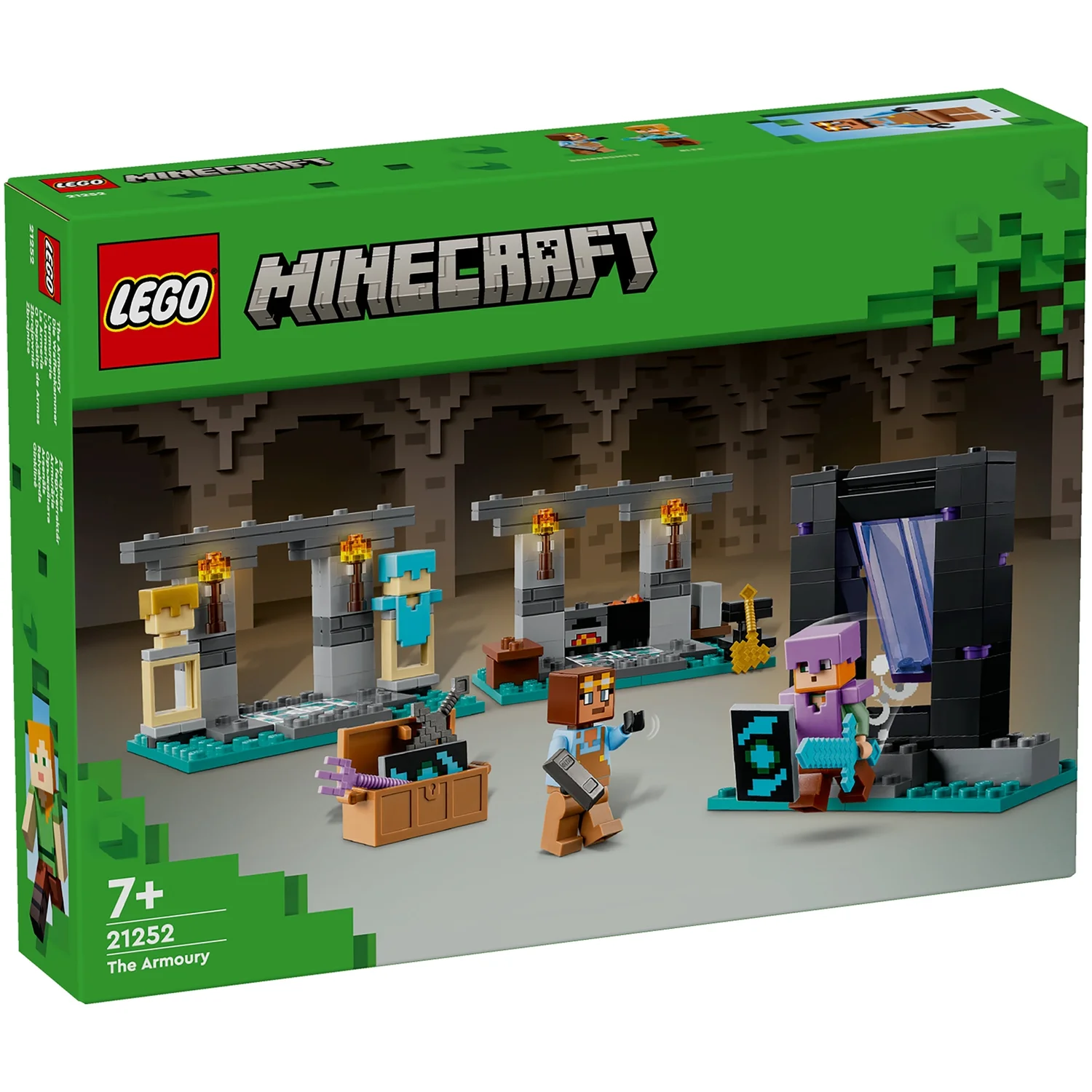 LEGO Minecraft The Armoury Toy with Character Figures 21252
