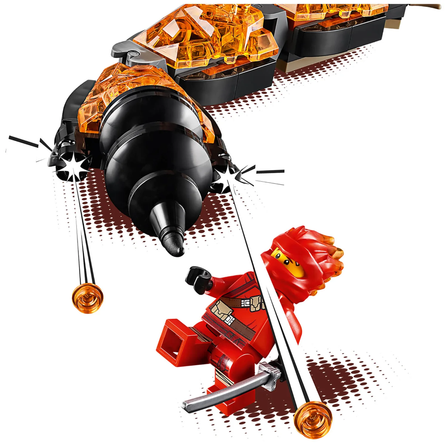 LEGO NINJAGO: Fire Fang Snake Toy for Kids (70674)