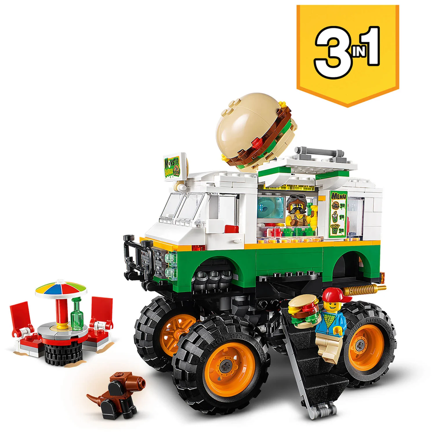 LEGO Creator: 3in1 Monster Burger Truck Building Set (31104)