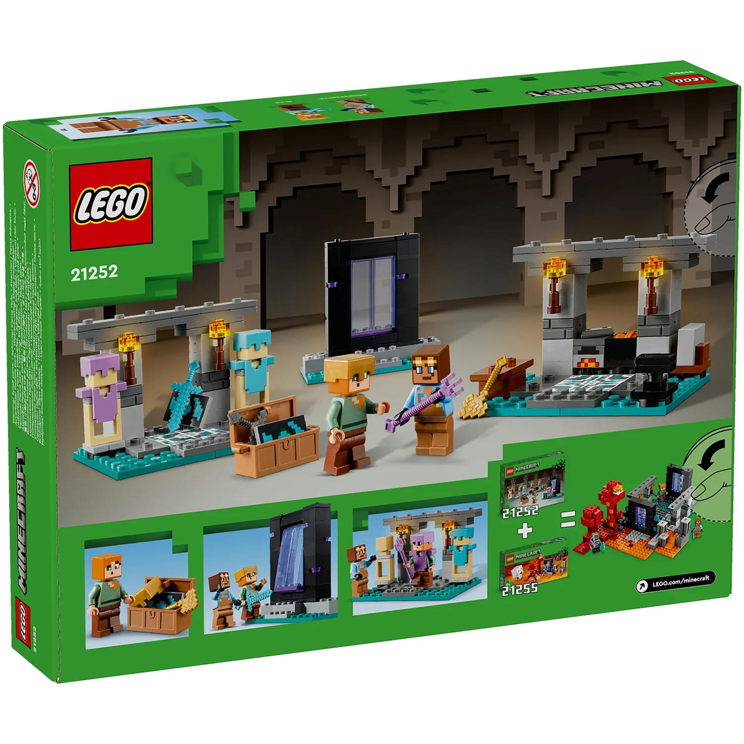 LEGO Minecraft The Armoury Toy with Character Figures 21252