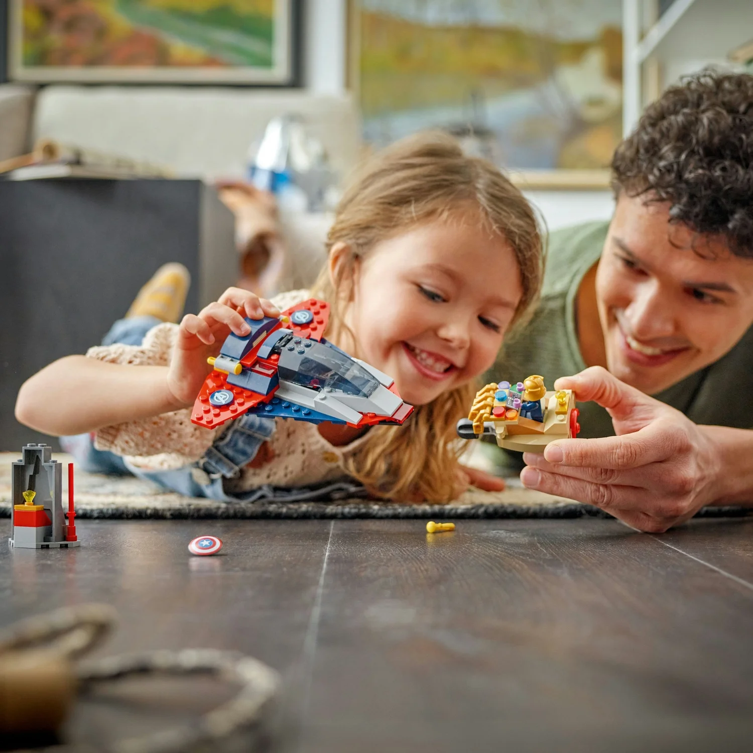 LEGO® | Marvel Captain America vs. Thanos, Super Hero Building Toy with Minifigures 76319