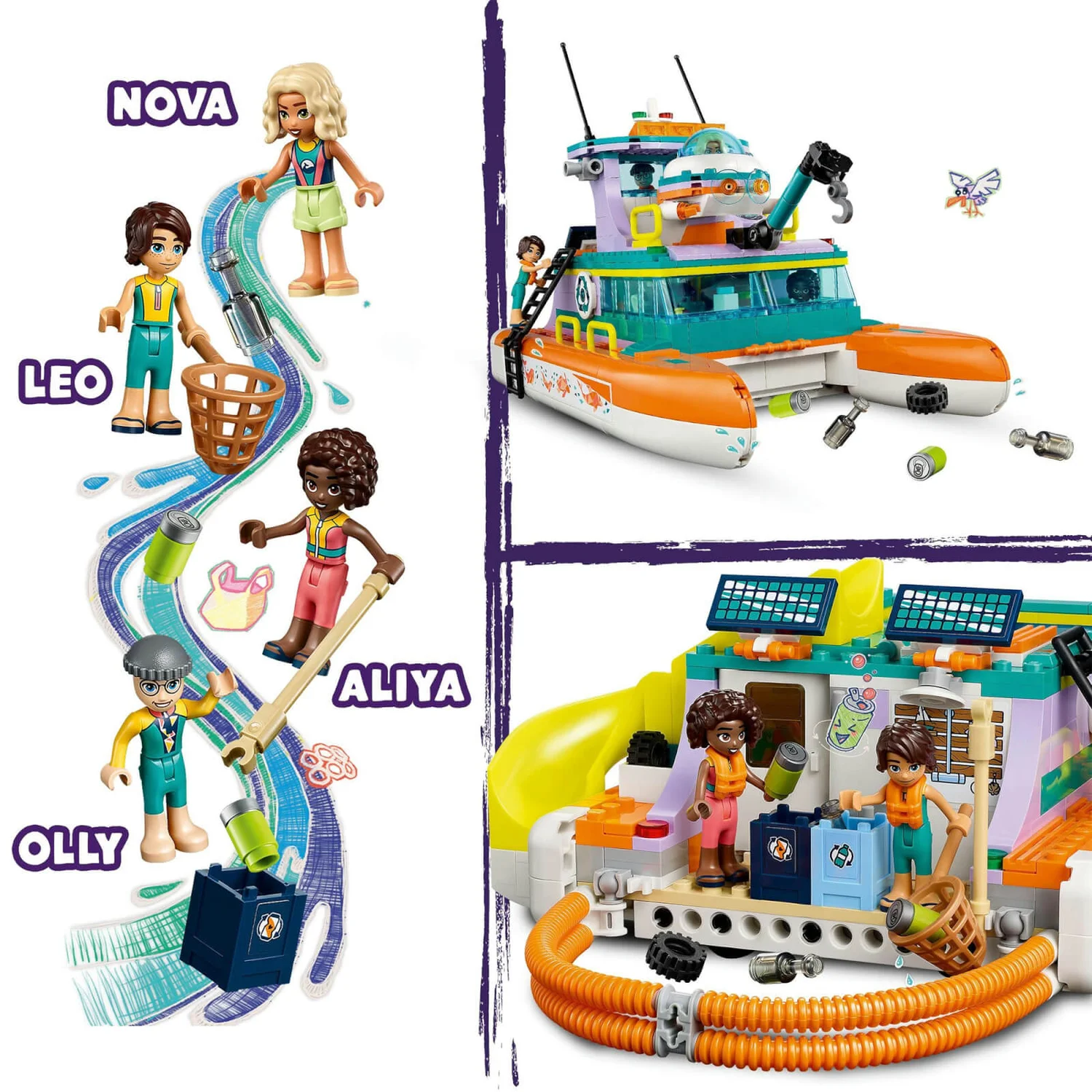 LEGO Friends: Sea Rescue Boat Toy with Dolphin Figures (41734)
