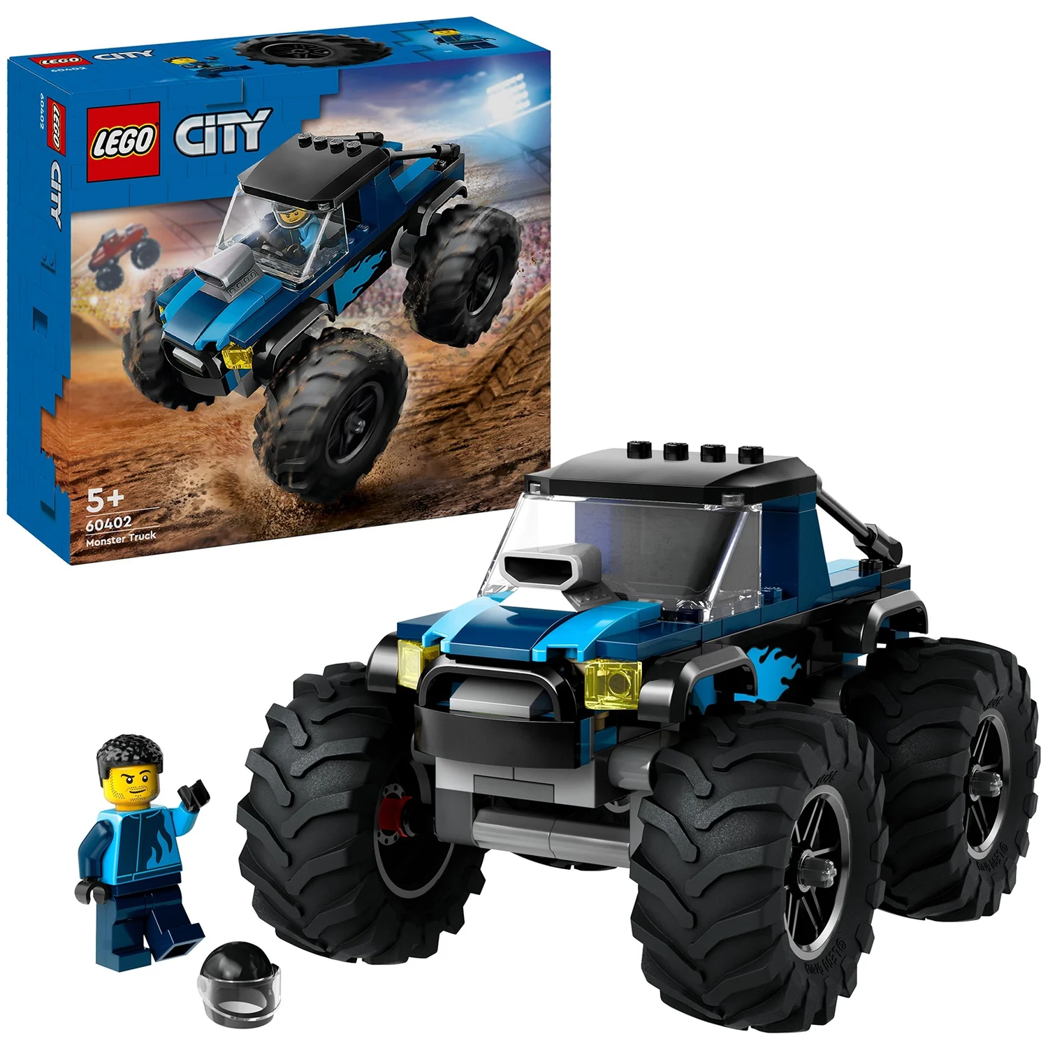 LEGO City Blue Monster Truck Toy Vehicle Playset 60402