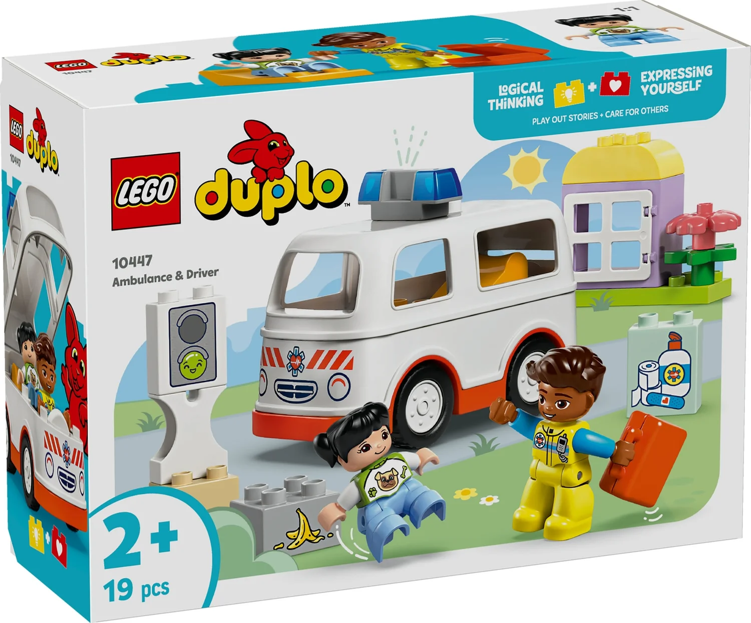 LEGO DUPLO Ambulance & Driver, Toddler Learning Toys 10447