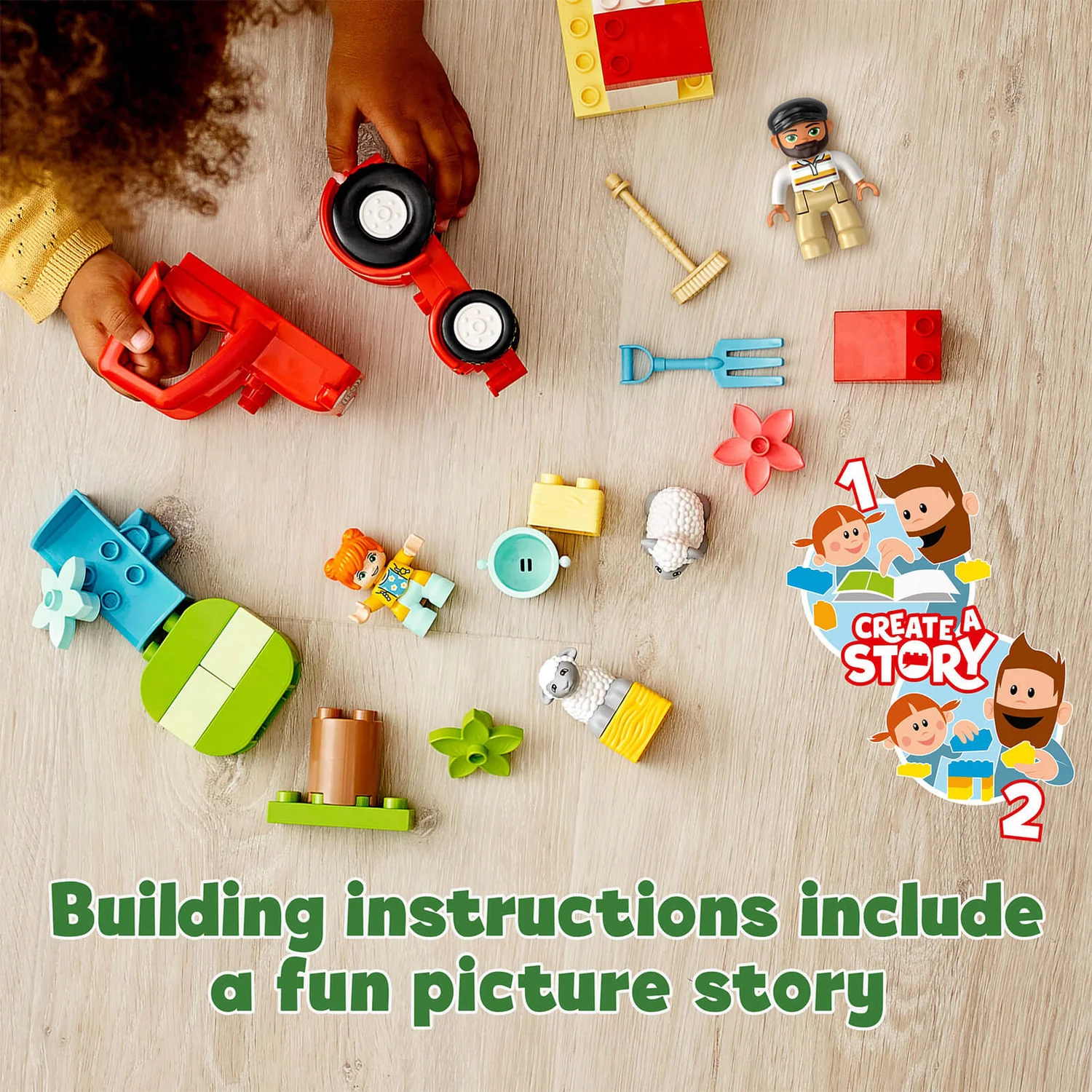 LEGO DUPLO Town: Farm Tractor & Animal Care Toddler Toy (10950)