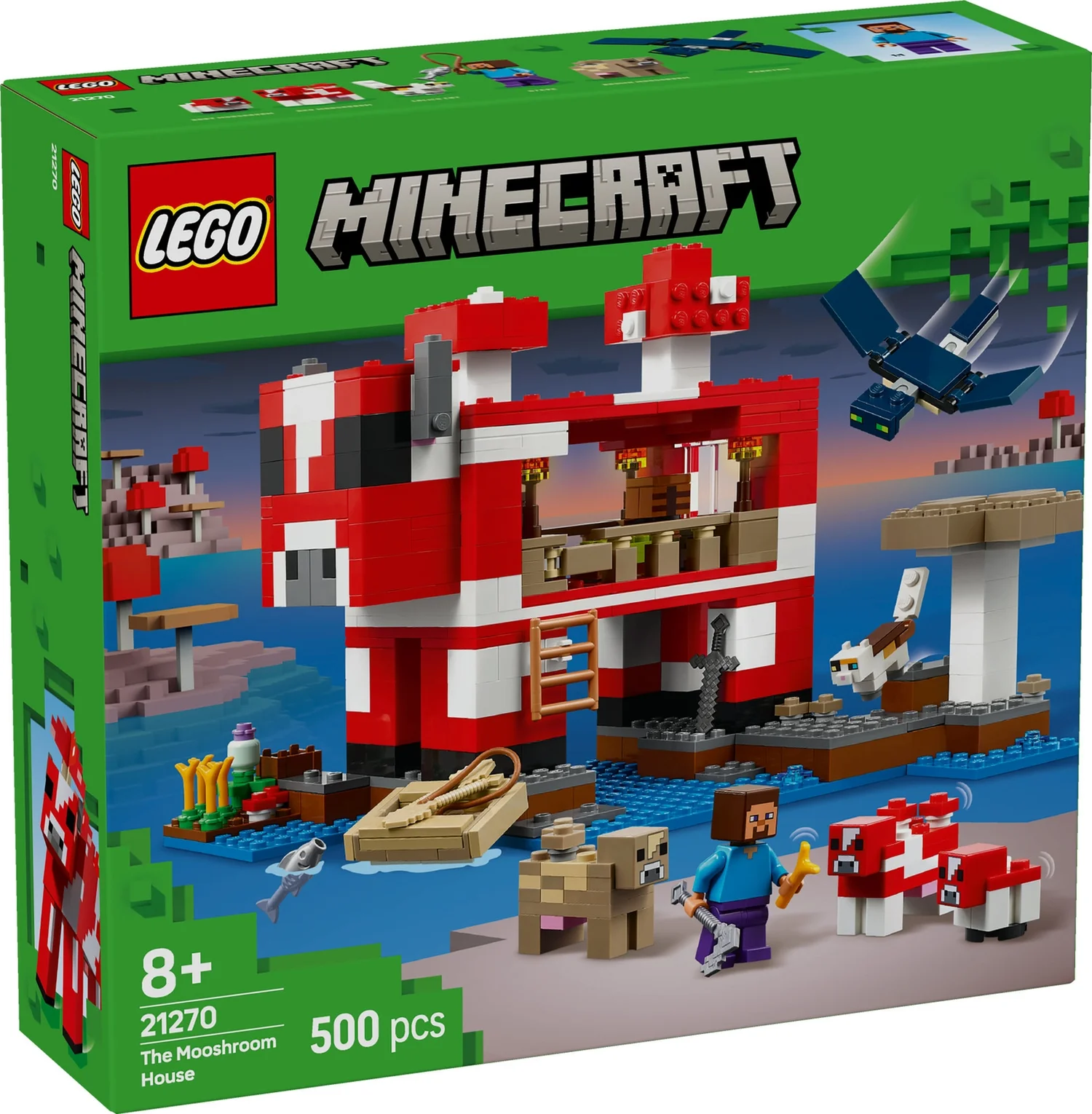 LEGO Minecraft The Mooshroom House Building Toy Set 21270