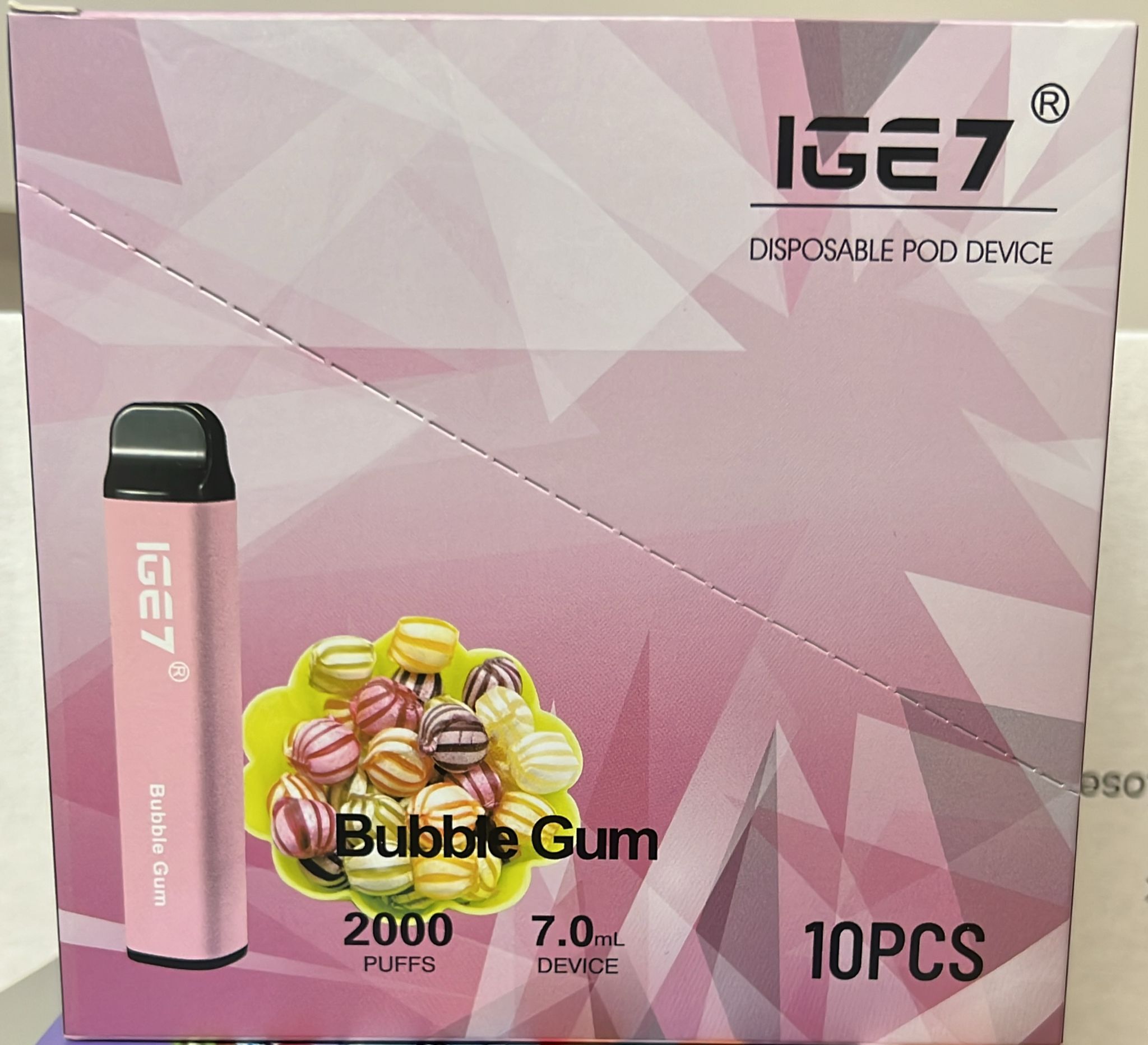 IGE 7 Bubble Gum e-cigarette 2000 puffs