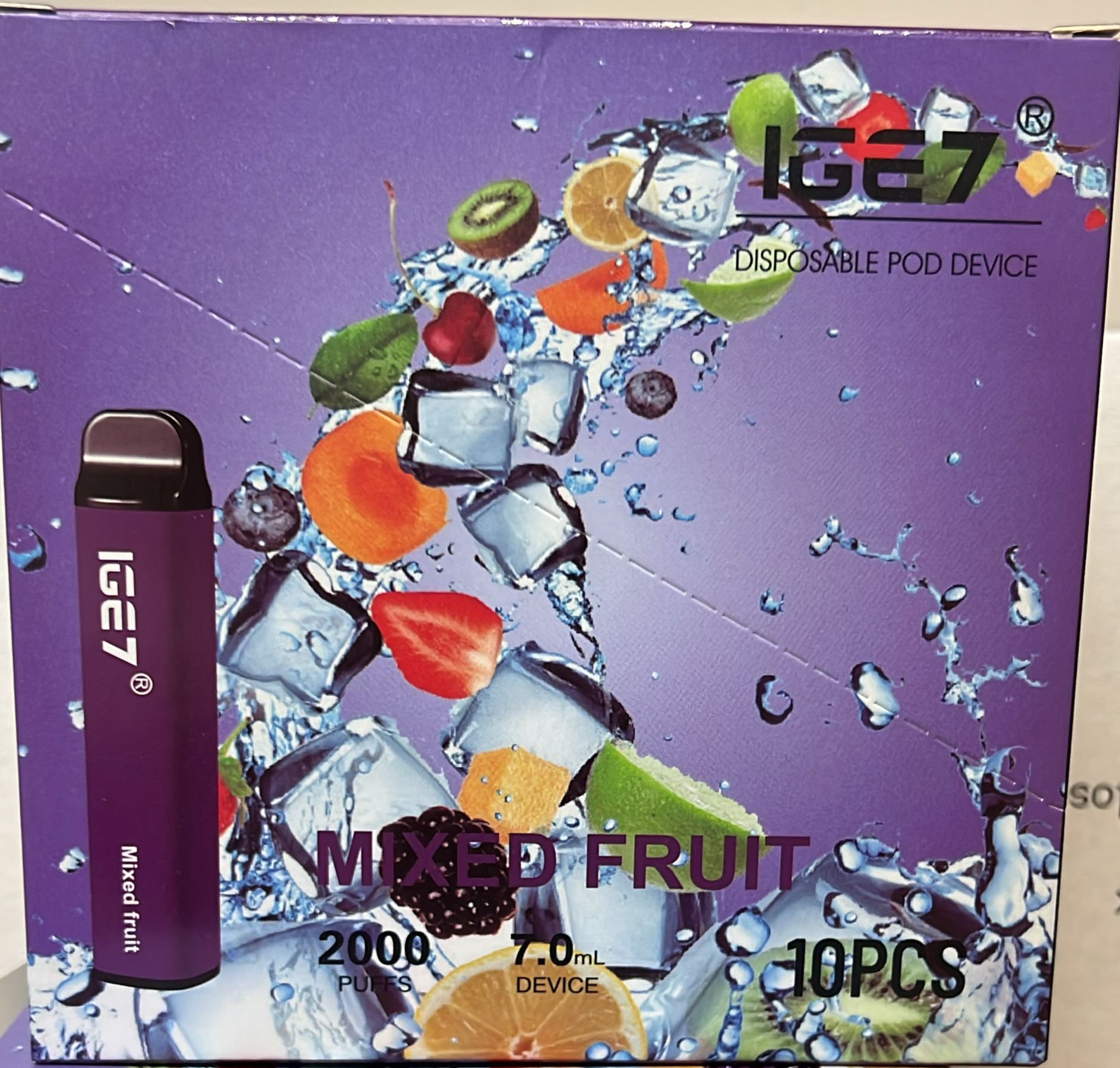 IGE7 e-cigarette 2000 puffs 【Multiple Flavors - Randomly Shipped】