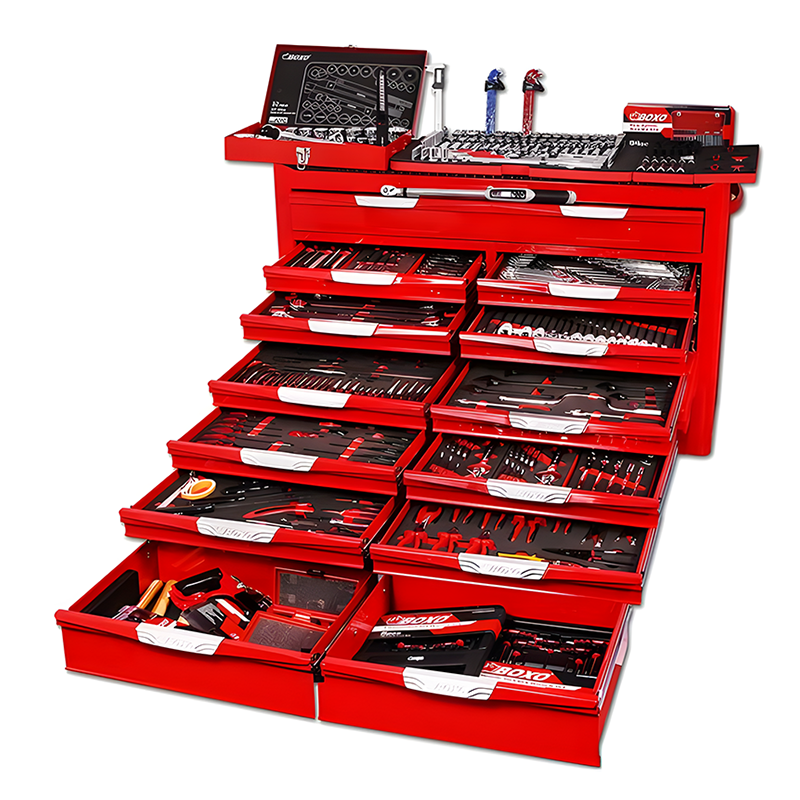 🎁Limited Time Offer🔥 Drawer Wide Body Roller Cabinet Tool Chest KitContains 613 tools