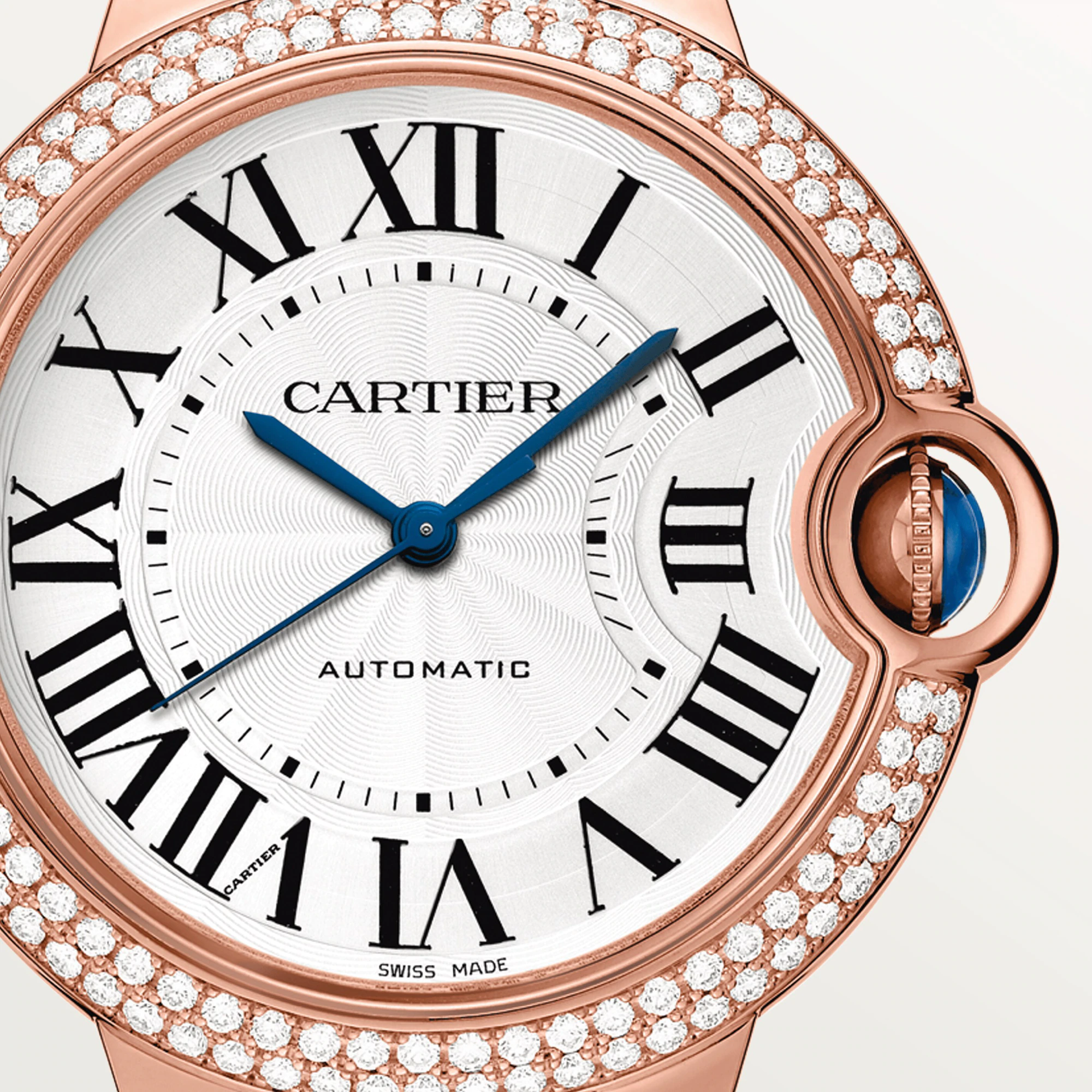 Cartier Ballon Bleu 33 mm 18K Rose Gold & Diamond Lady’s Watch, WE902036