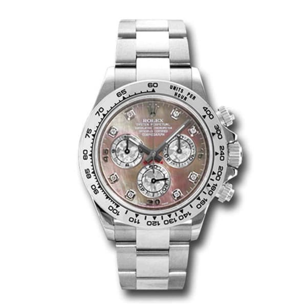 Rolex Cosmograph Daytona 18k White Gold, Dark mother of pearl dial, Oyster bracelet 116509-0044