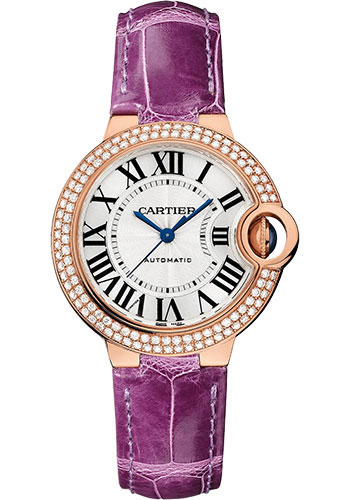 Cartier Ballon Bleu 33mm Rose Gold & Diamond Lady’s Watch, WJBB0051