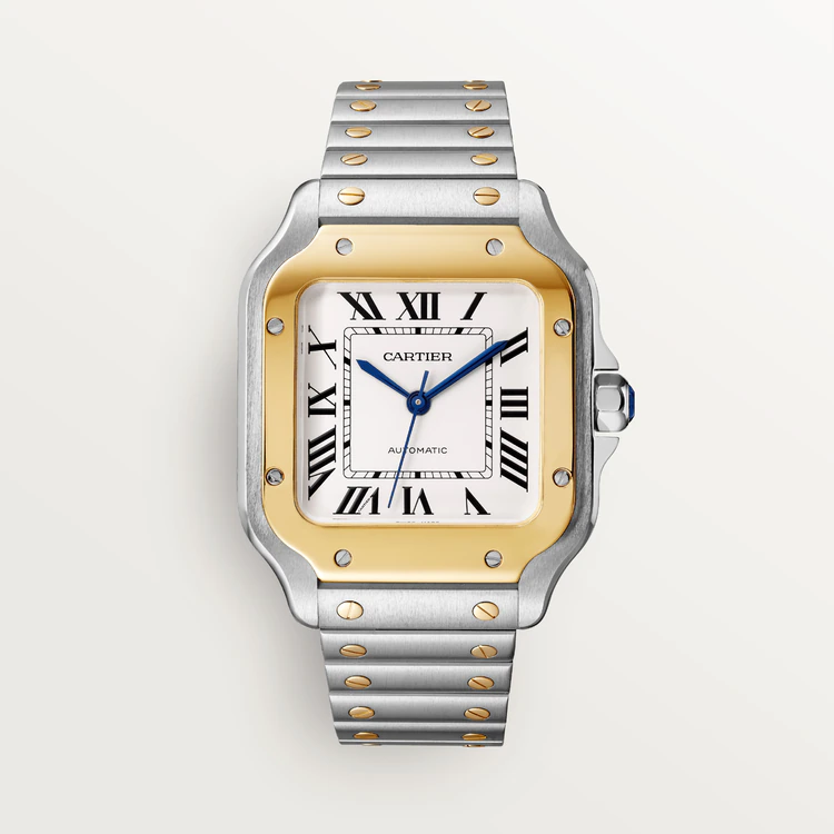 Cartier Santos Stainless Steel & Yellow Gold Unisex Watch, W2SA0007