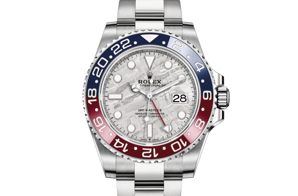Rolex GMT-Master II Pepsi 126719BLRO-0002, 18k White Gold, Meteorite Dial