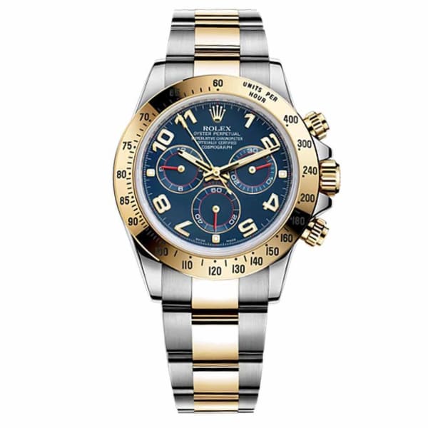 Rolex Cosmograph Daytona Blue Dial Stainless Steel and 18kt Yellow Gold Men's Watch 116523bl