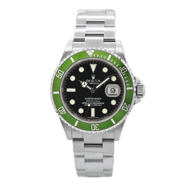 Rolex Submariner Date Kermit Stainless Steel Black Dial 16610LV