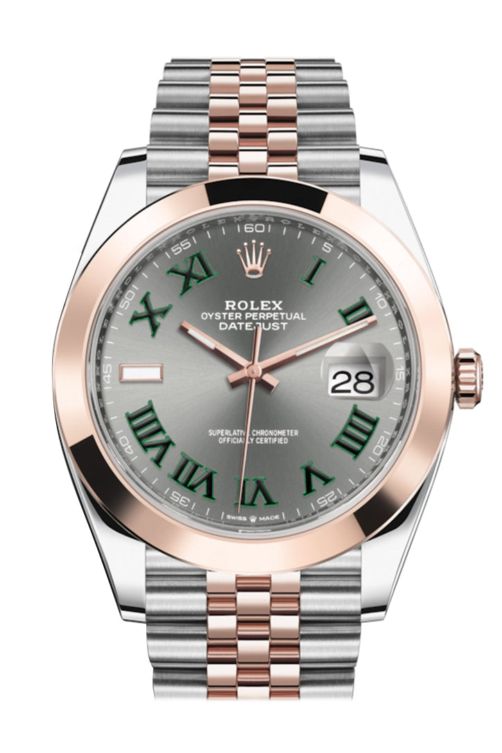 Rolex Datejust 41 Slate Dial Steel and 18K Rose Gold Jubilee Men's Watch 126301