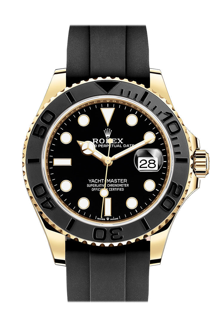 Rolex Yacht-Master 42 Black Dial 18k Yellow Gold Men's Watch 226658