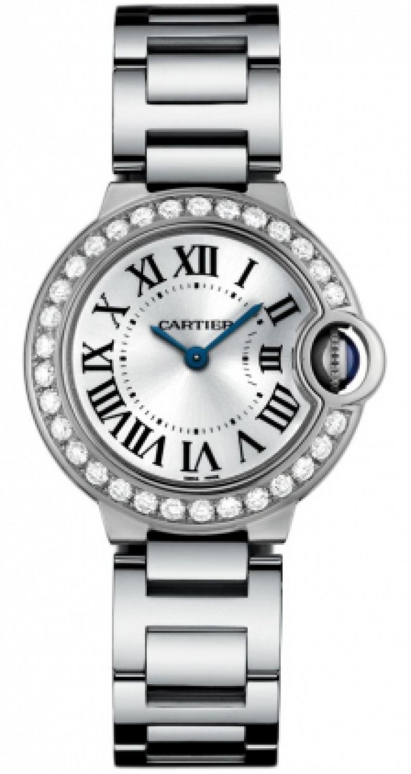 Cartier Ballon Bleu 28mm White Gold & Diamond Lady’s Watch, WE9003Z3