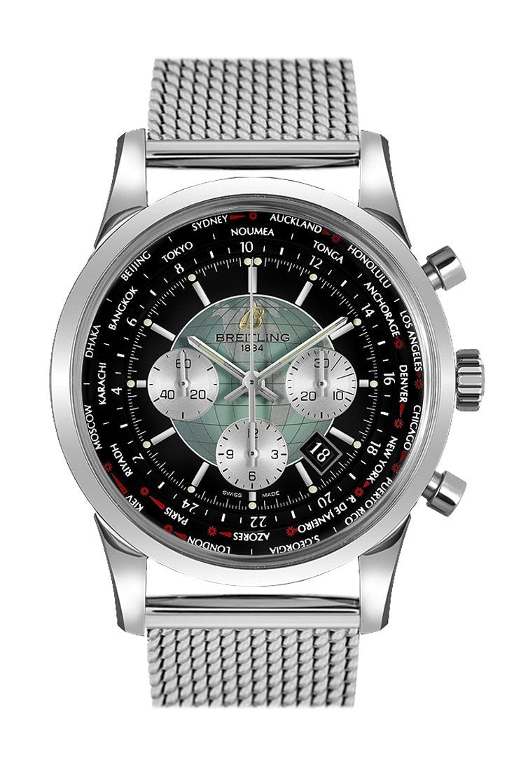 Breitling Transocean Stainless Steel 46mm Mens Watch AB0510U4.BB62.152A