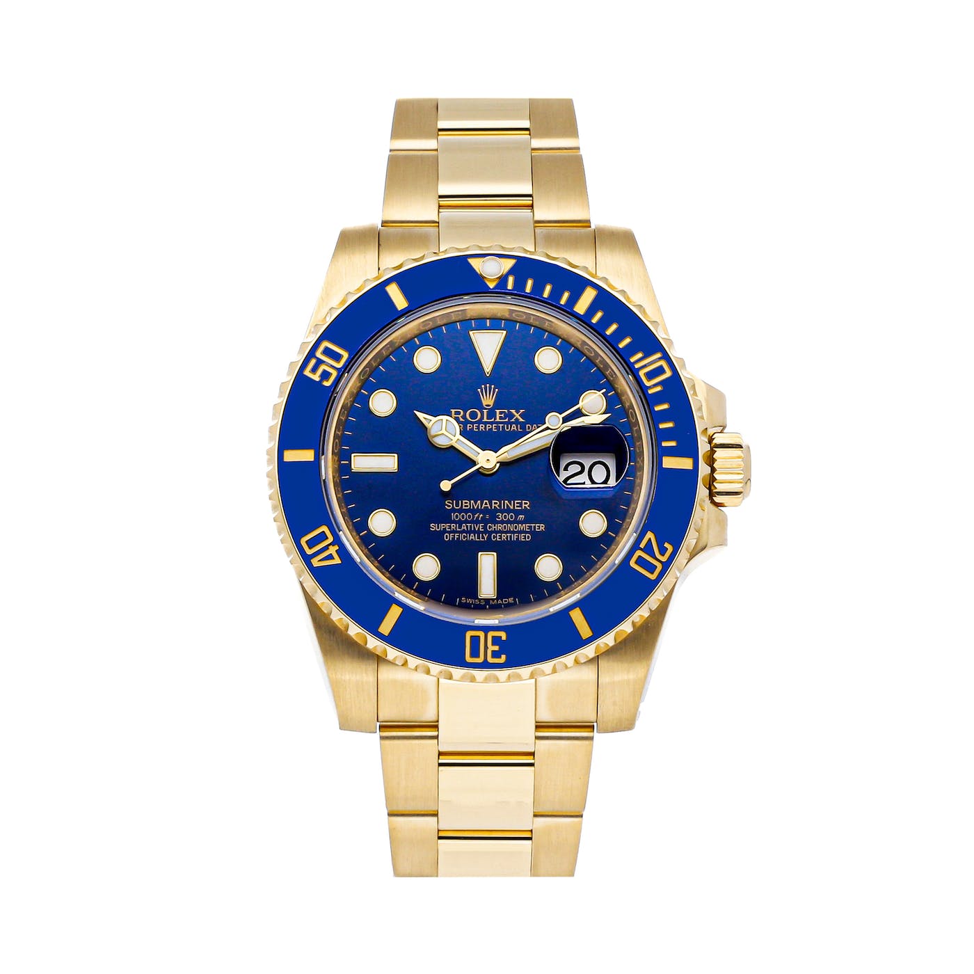 Rolex Perpetual Submariner Date 41mm Blue Dial Yellow Gold 126618LB